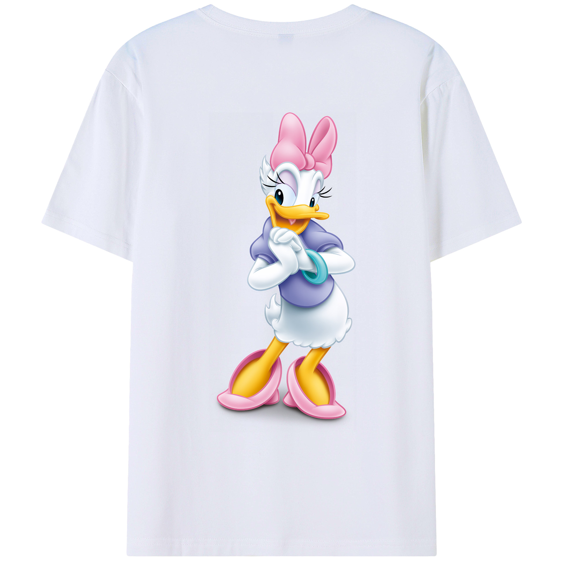 （画像用） ミッキーマウス Mickey Mouse 綿100％ メンズ半袖Tシャツ（バックプリント） 通気性