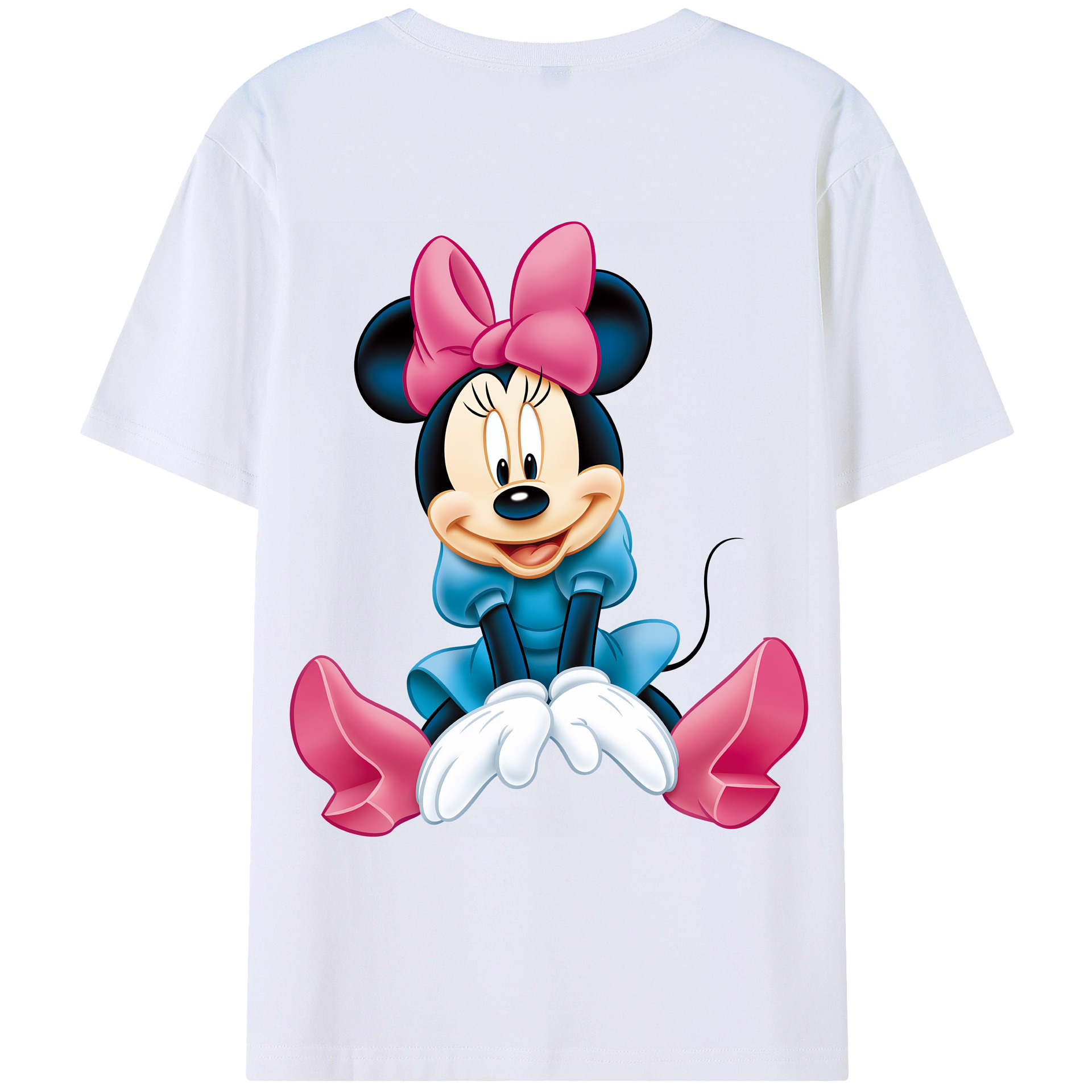 （画像用） ミッキーマウス Mickey Mouse 綿100％ メンズ半袖Tシャツ（バックプリント） 通気性