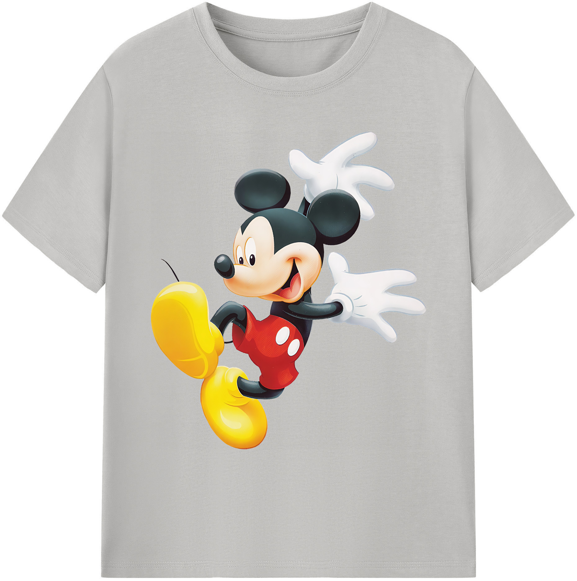 ミッキーマウス Mickey Mouse 綿100％ メンズ半袖Tシャツ｜肌触りやわらか＆通気性