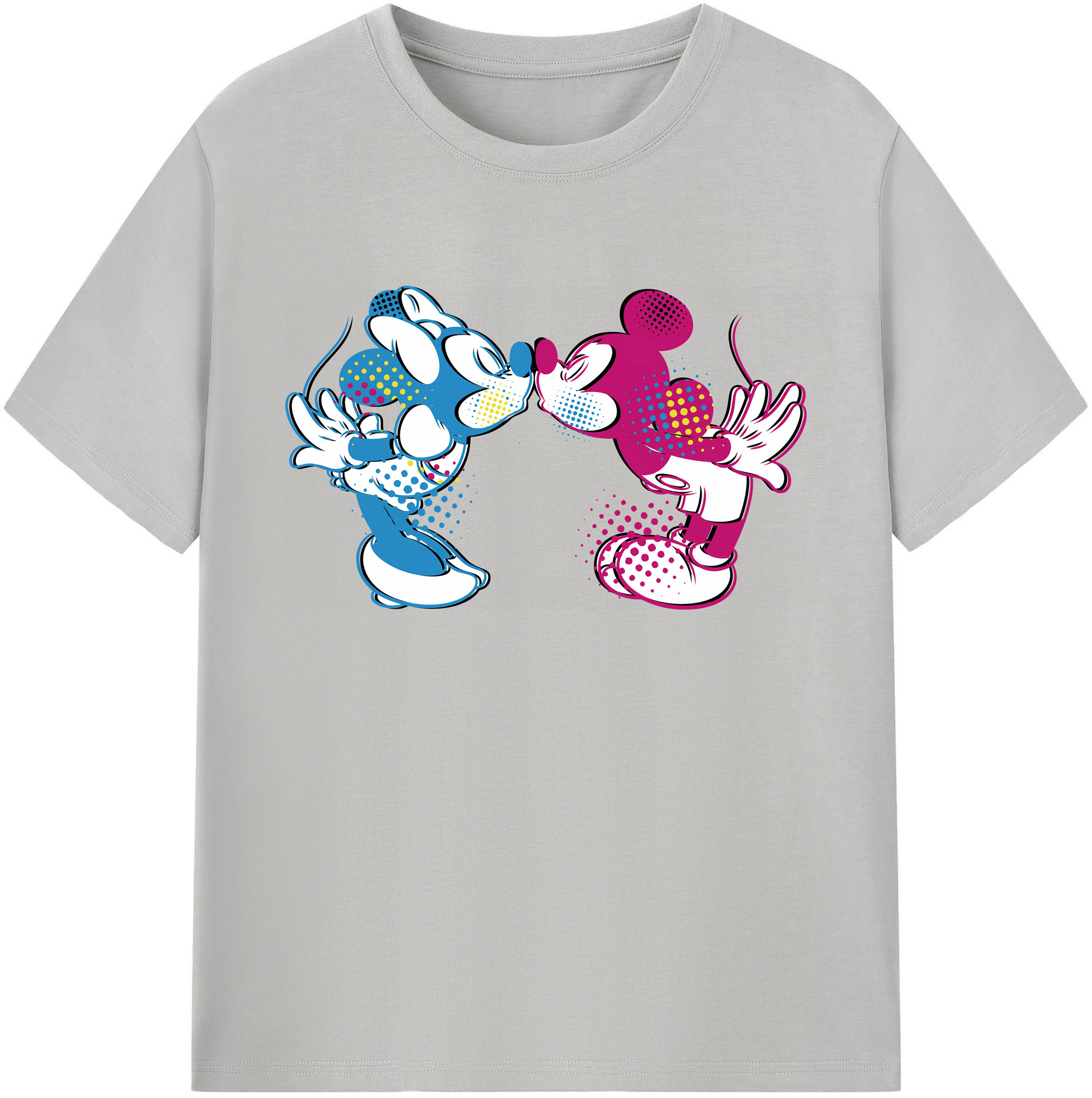 ミッキーマウス Mickey Mouse 綿100％ メンズ半袖Tシャツ｜肌触りやわらか＆通気性
