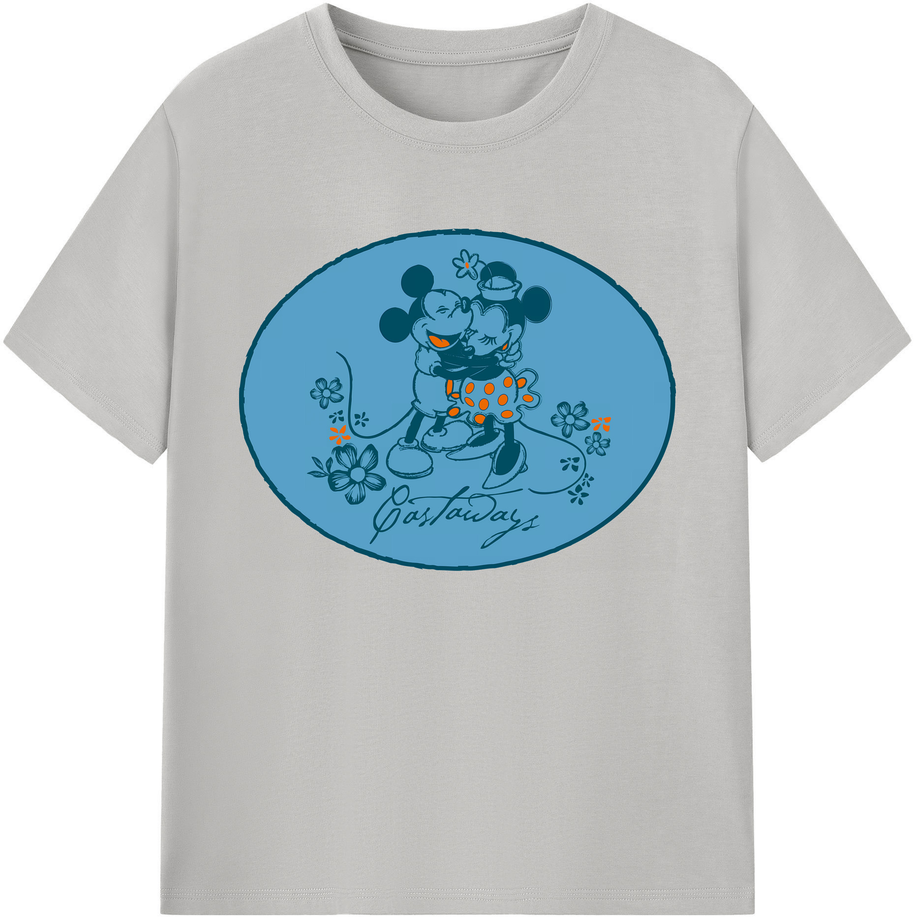 ミッキーマウス Mickey Mouse 綿100％ メンズ半袖Tシャツ｜肌触りやわらか＆通気性