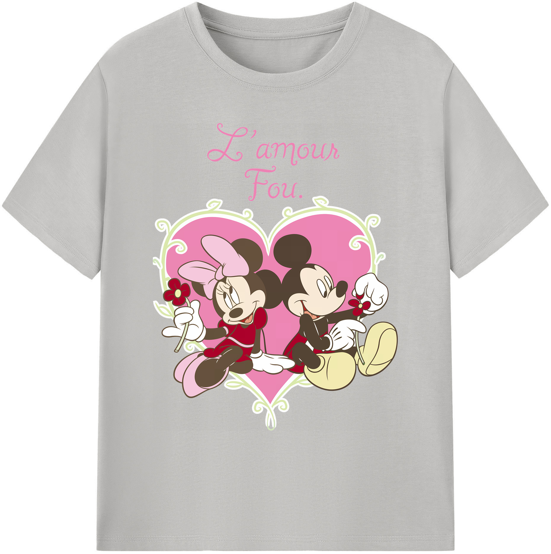 ミッキーマウス Mickey Mouse 綿100％ メンズ半袖Tシャツ｜肌触りやわらか＆通気性