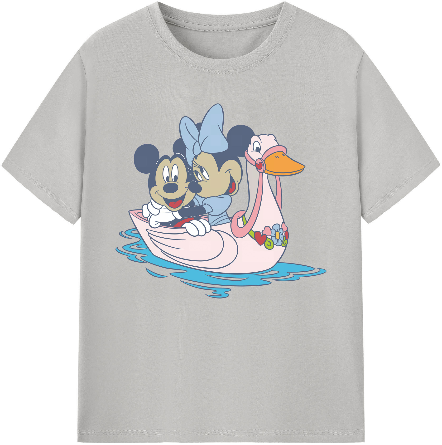 ミッキーマウス Mickey Mouse 綿100％ メンズ半袖Tシャツ｜肌触りやわらか＆通気性
