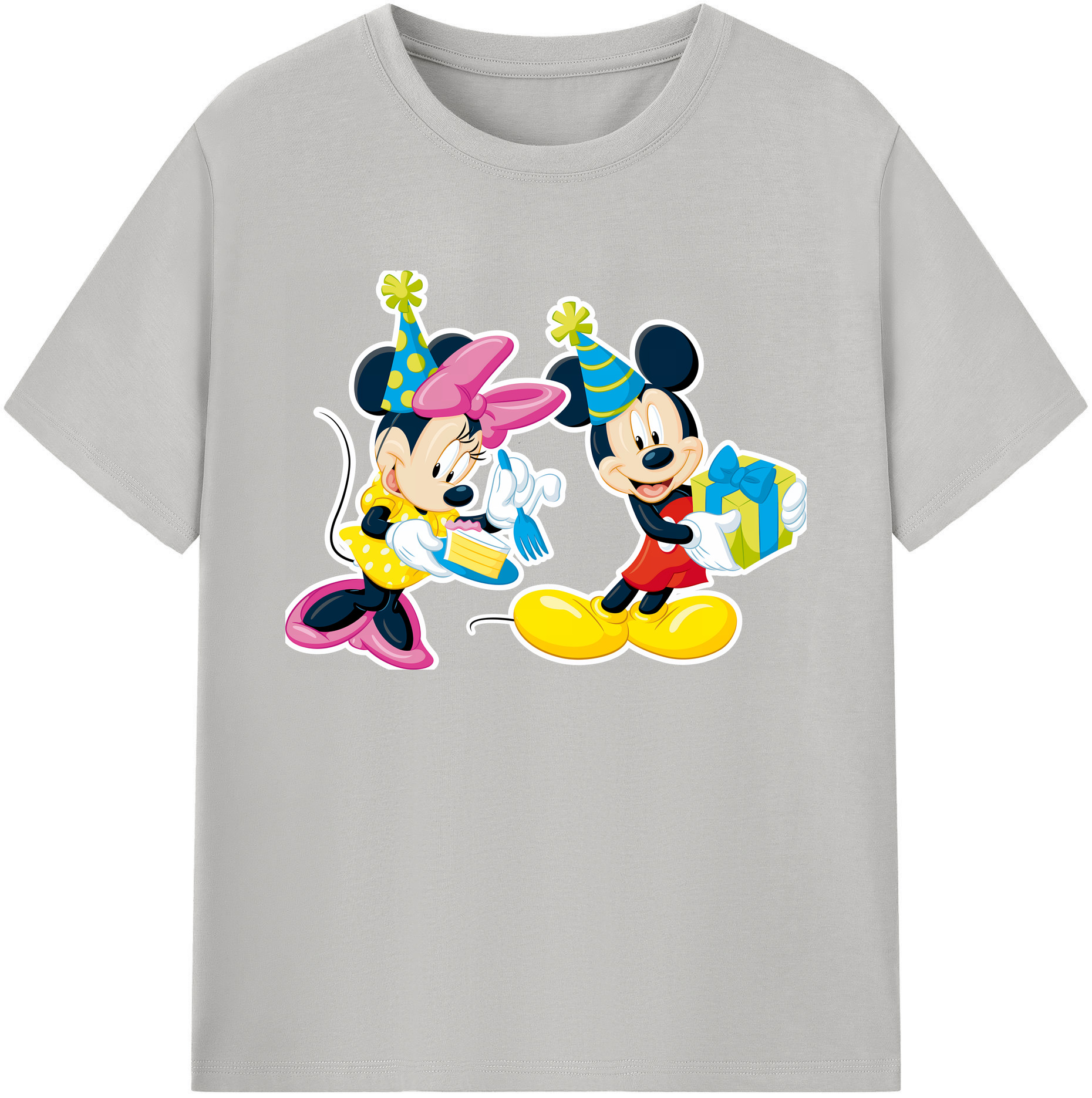 ミッキーマウス Mickey Mouse 綿100％ メンズ半袖Tシャツ｜肌触りやわらか＆通気性
