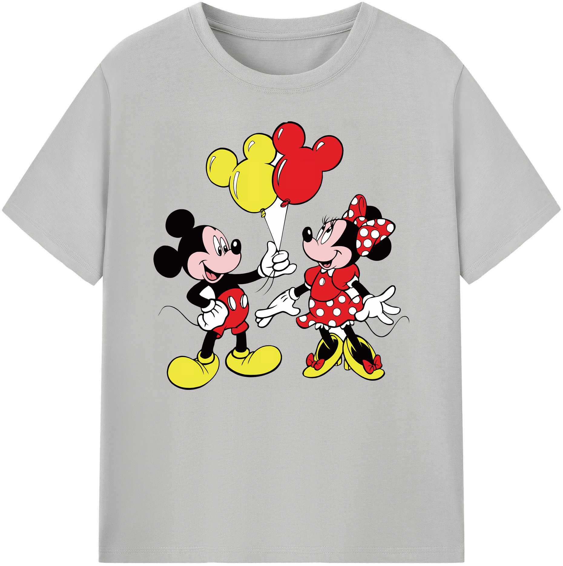 ミッキーマウス Mickey Mouse 綿100％ メンズ半袖Tシャツ｜肌触りやわらか＆通気性