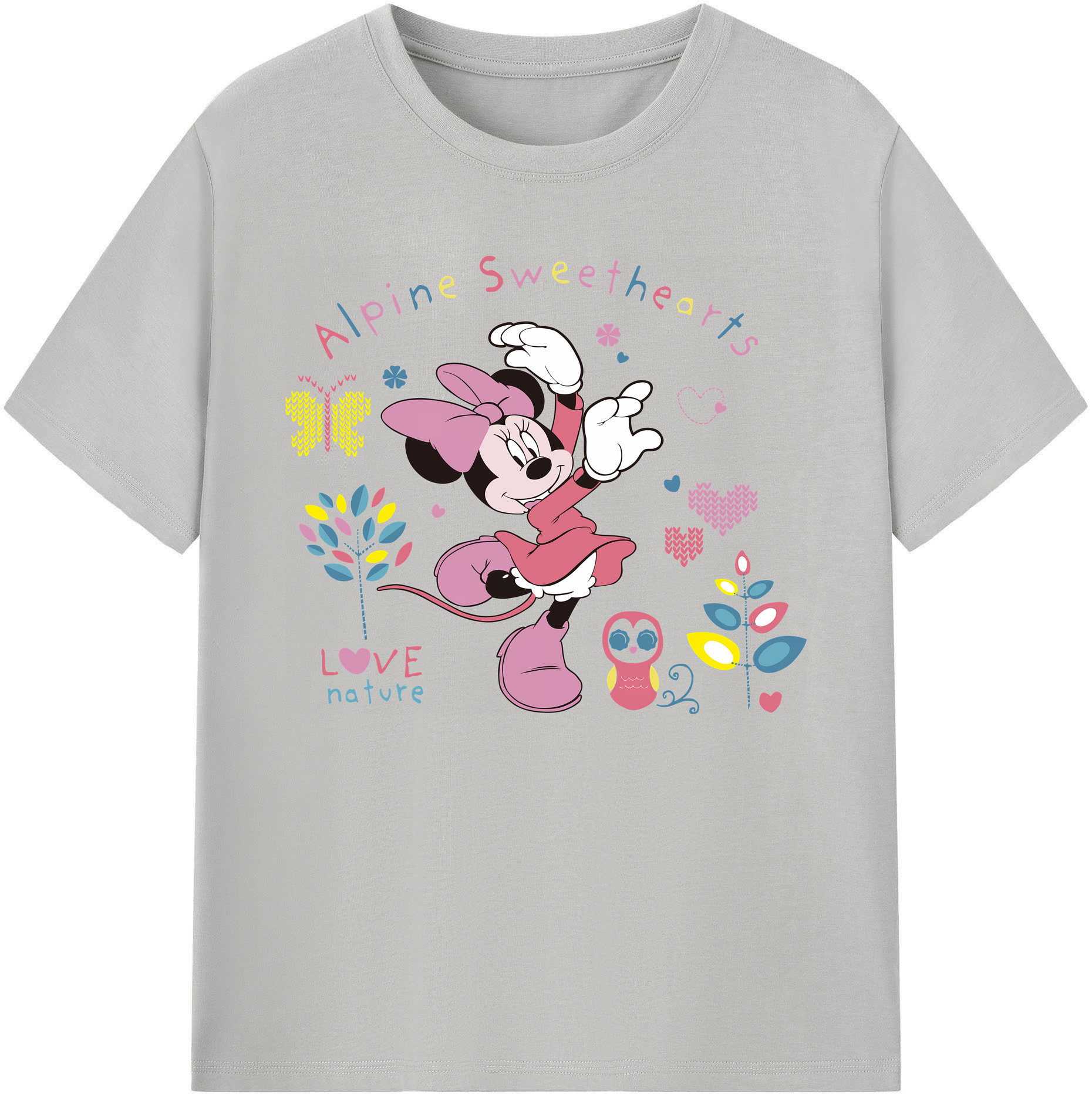 ミッキーマウス Mickey Mouse 綿100％ メンズ半袖Tシャツ｜肌触りやわらか＆通気性
