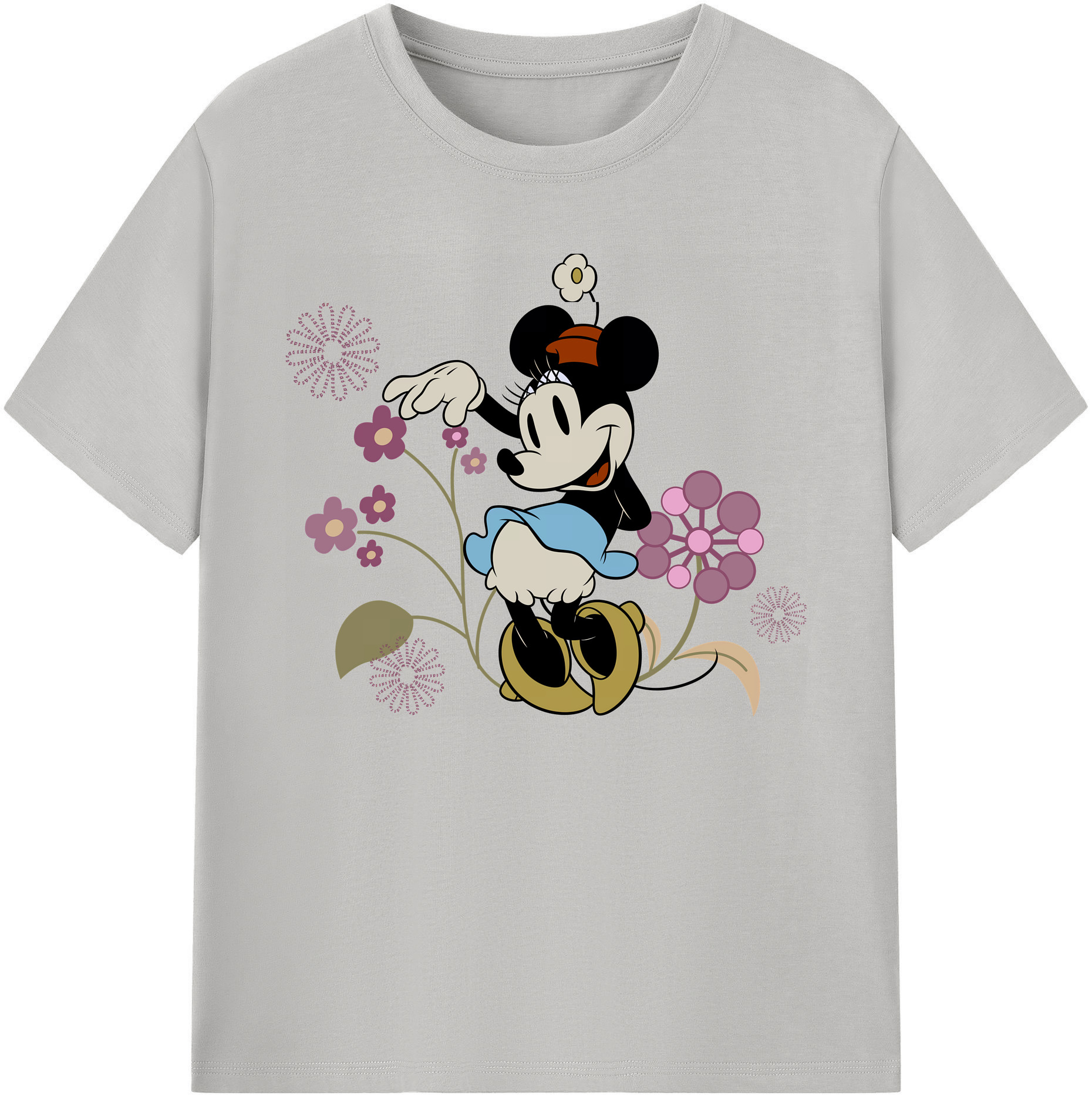 ミッキーマウス Mickey Mouse 綿100％ メンズ半袖Tシャツ｜肌触りやわらか＆通気性