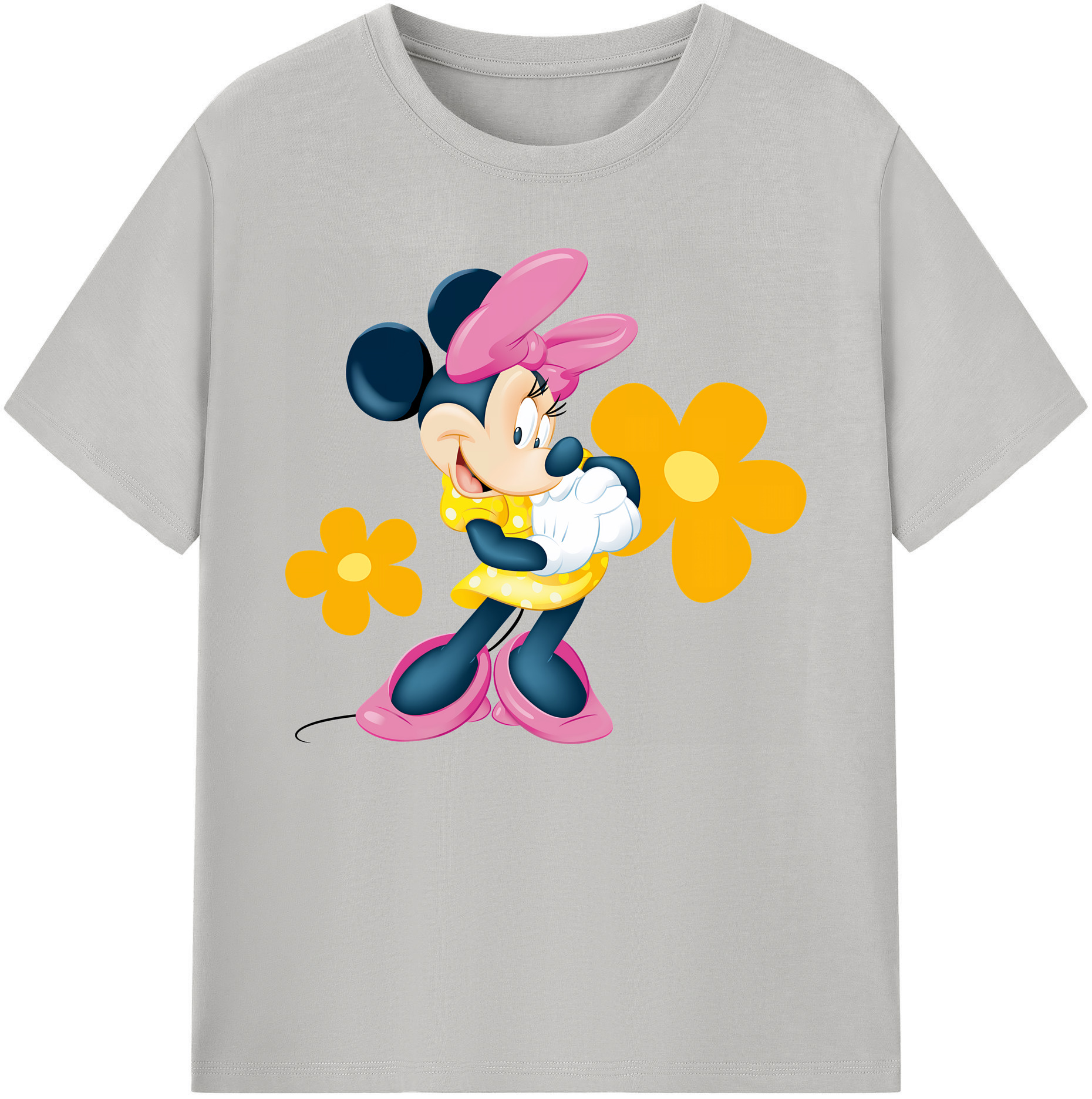 ミッキーマウス Mickey Mouse 綿100％ メンズ半袖Tシャツ｜肌触りやわらか＆通気性