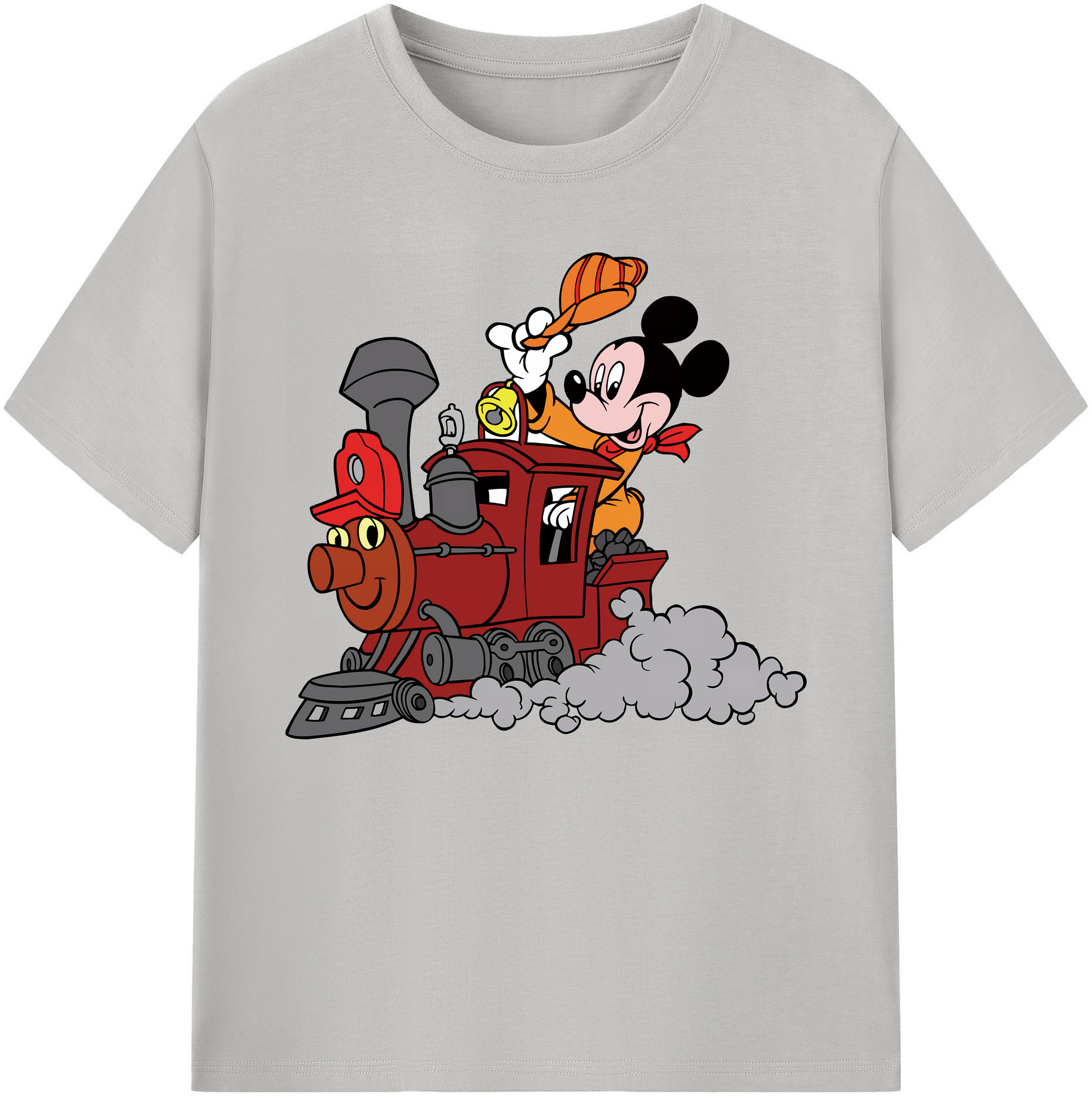 ミッキーマウス Mickey Mouse 綿100％ メンズ半袖Tシャツ｜肌触りやわらか＆通気性