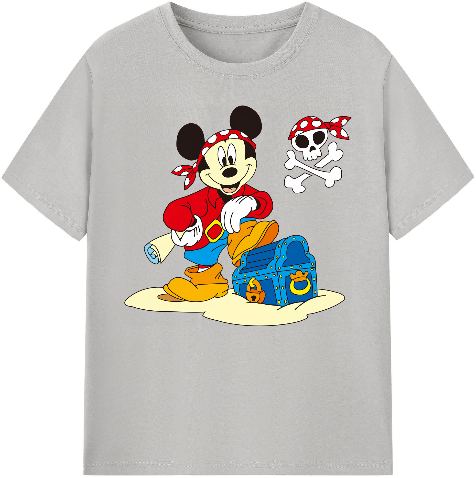 ミッキーマウス Mickey Mouse 綿100％ メンズ半袖Tシャツ｜肌触りやわらか＆通気性