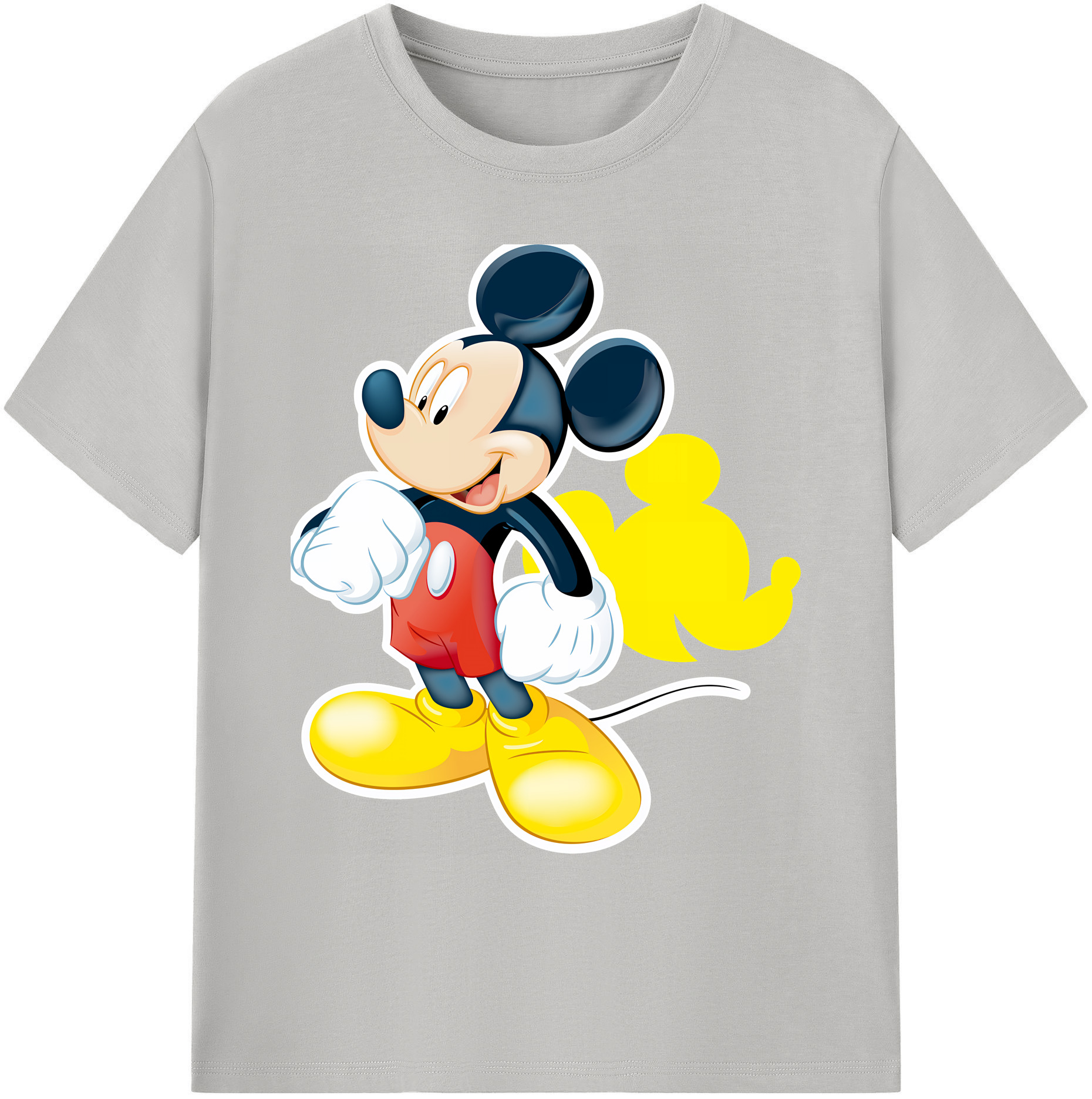 ミッキーマウス Mickey Mouse 綿100％ メンズ半袖Tシャツ｜肌触りやわらか＆通気性