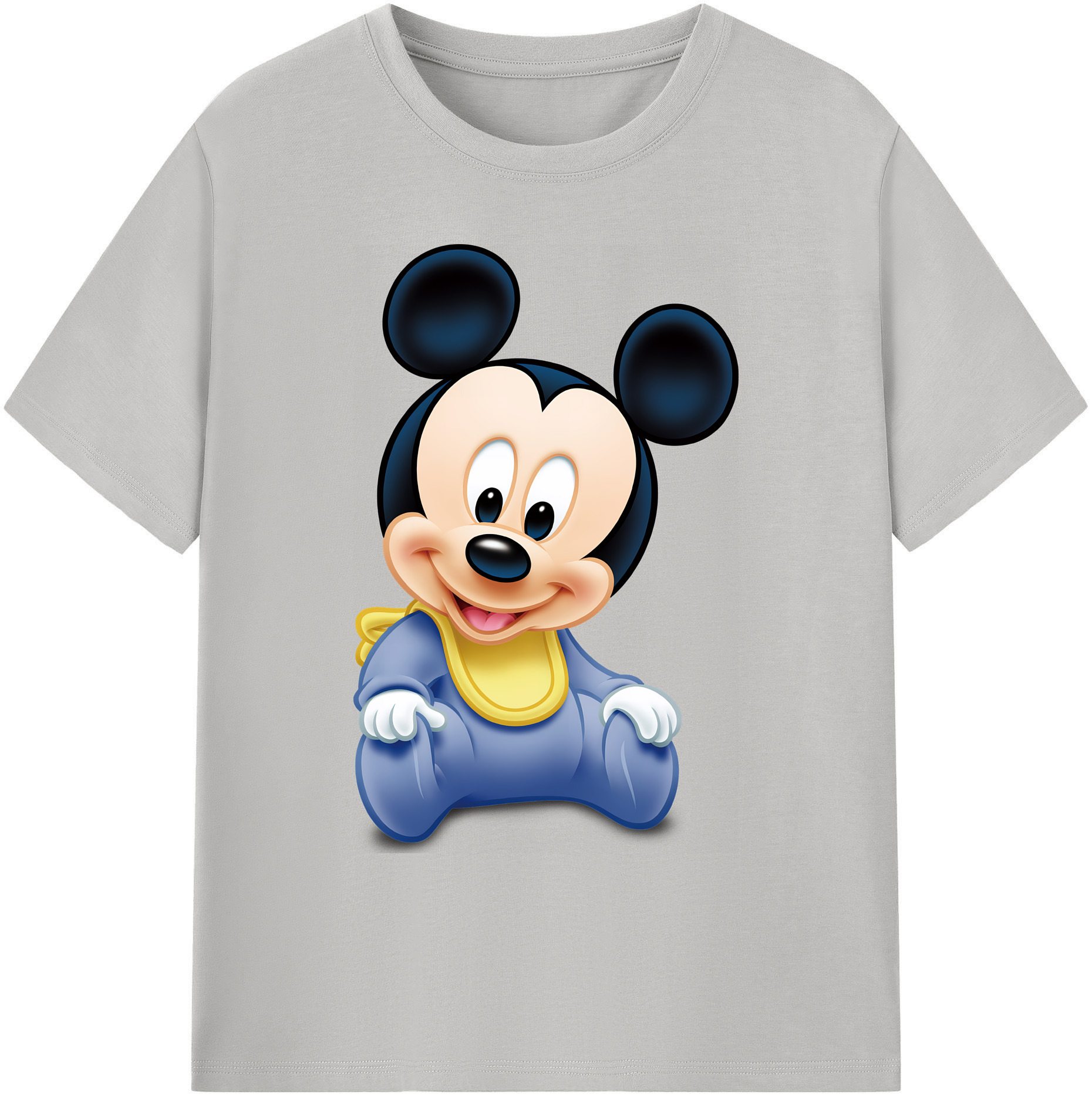 ミッキーマウス Mickey Mouse 綿100％ メンズ半袖Tシャツ｜肌触りやわらか＆通気性