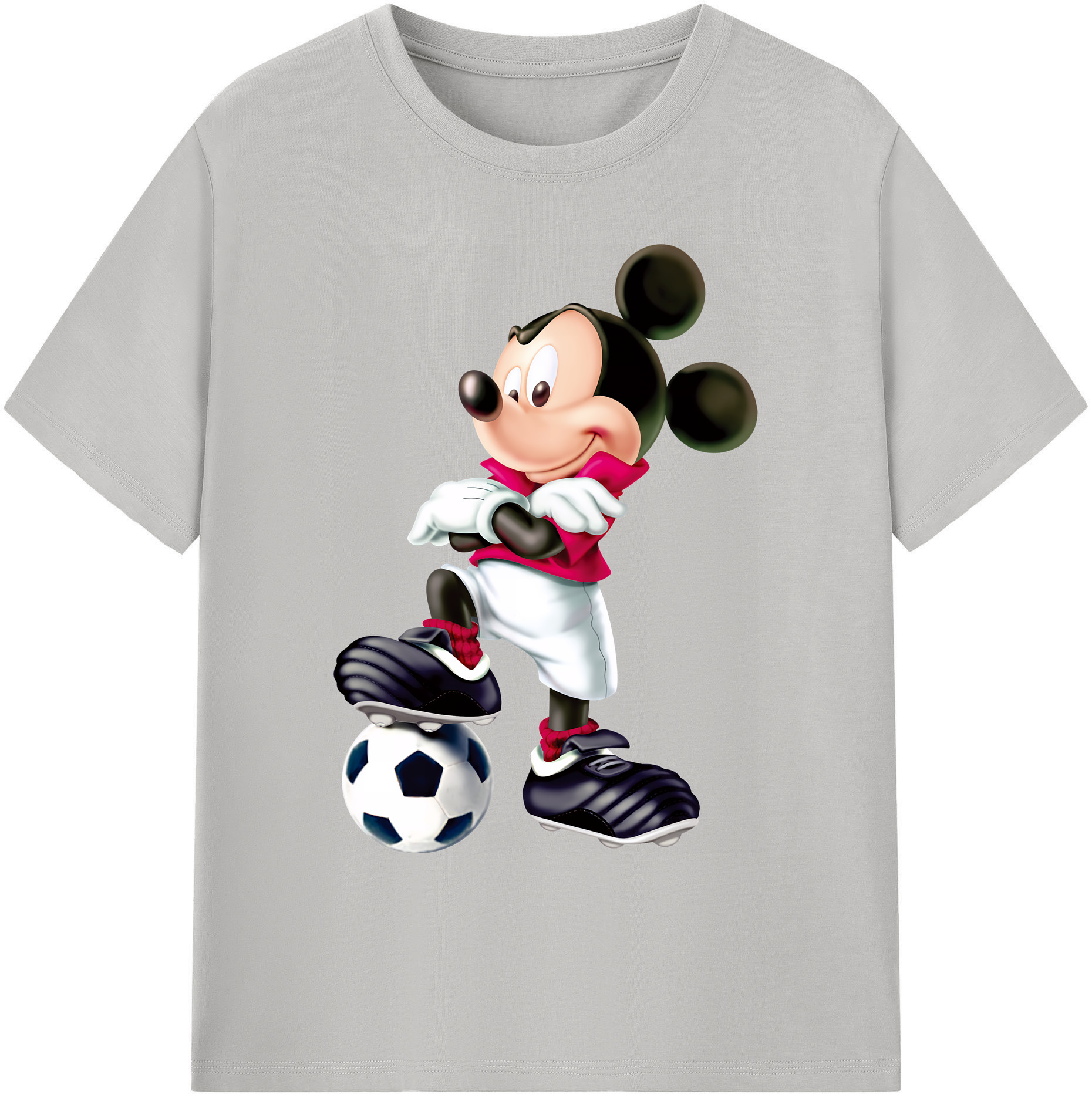 ミッキーマウス Mickey Mouse 綿100％ メンズ半袖Tシャツ｜肌触りやわらか＆通気性