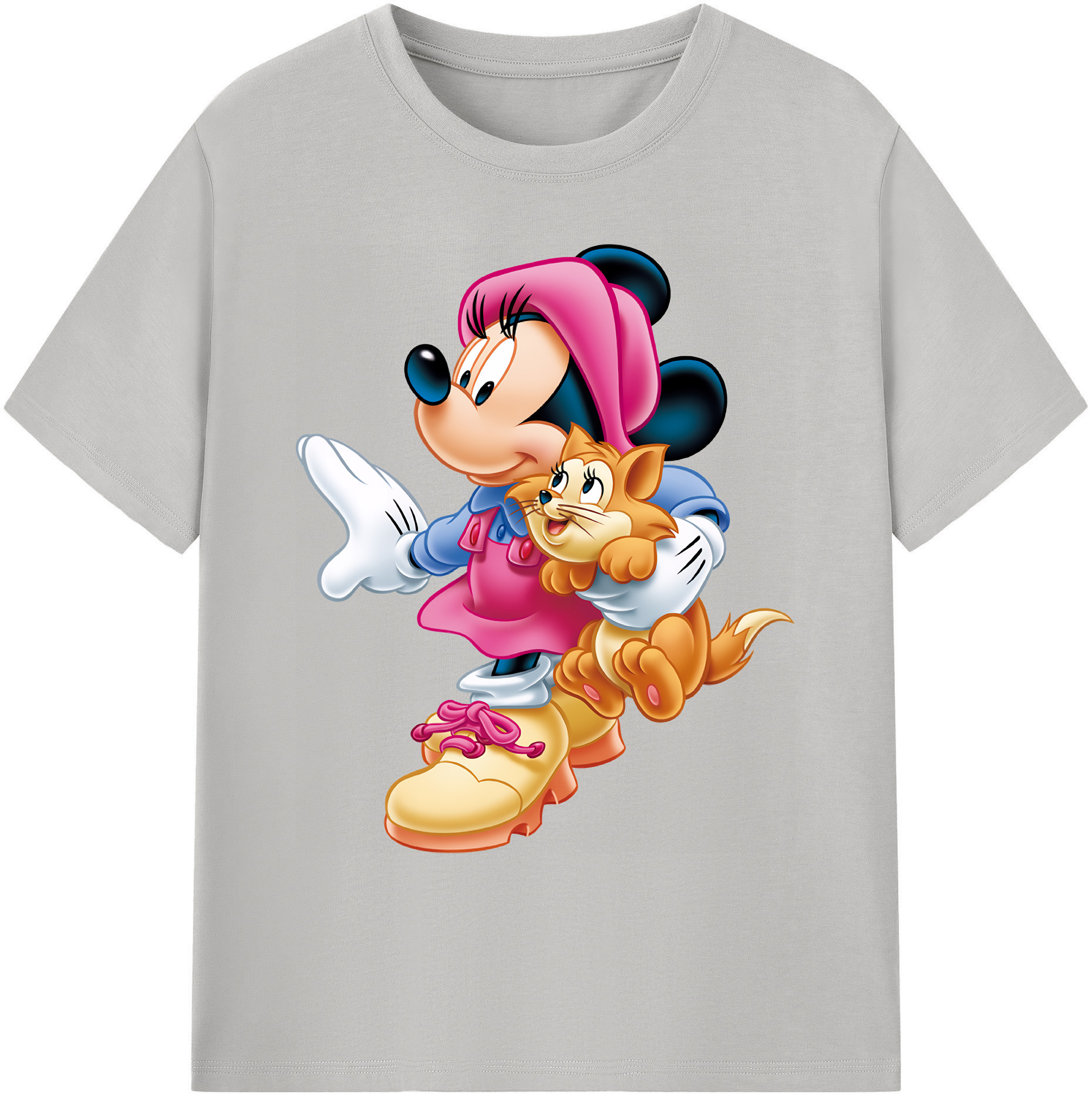 ミッキーマウス Mickey Mouse 綿100％ メンズ半袖Tシャツ｜肌触りやわらか＆通気性