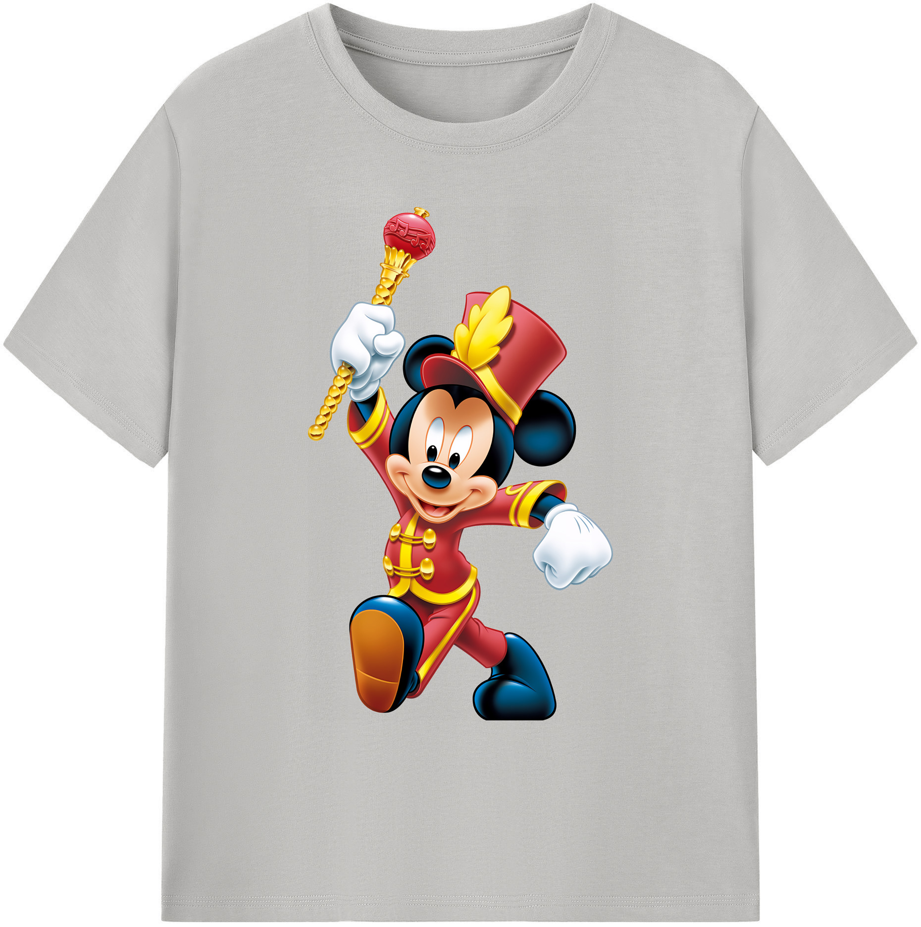 ミッキーマウス Mickey Mouse 綿100％ メンズ半袖Tシャツ｜肌触りやわらか＆通気性
