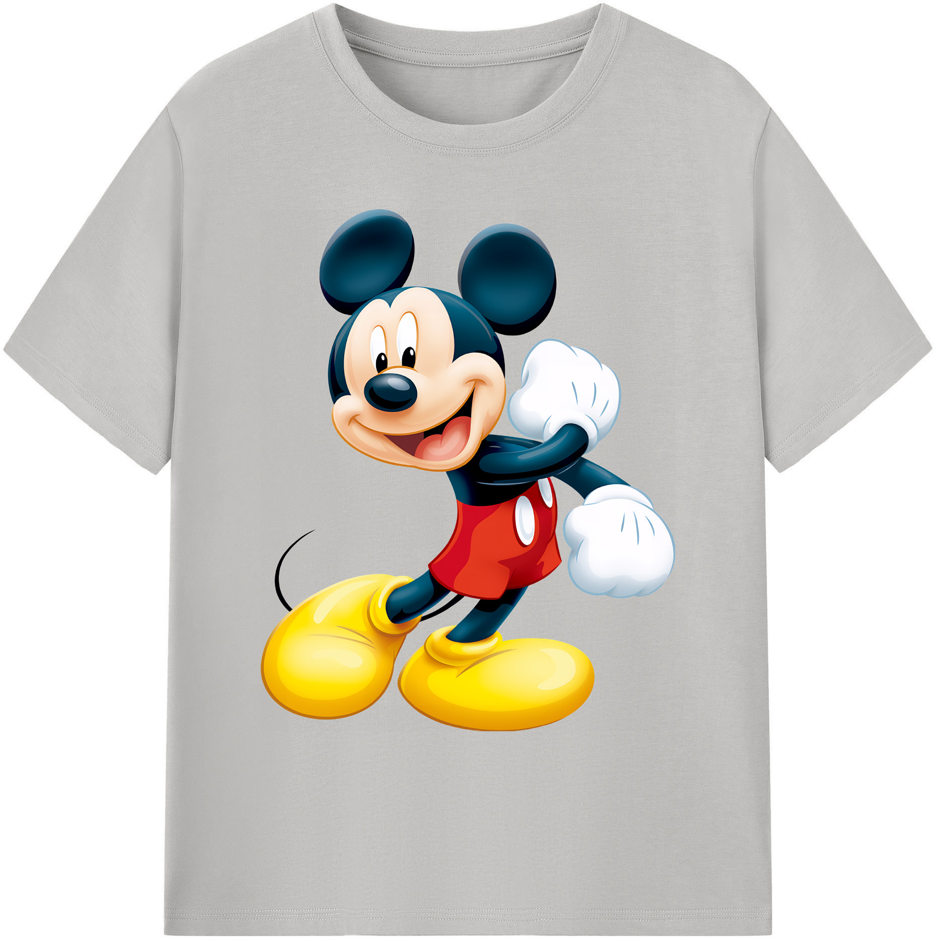 （画像用） ミッキーマウス Mickey Mouse 綿100％ メンズ半袖Tシャツ｜肌触りやわらか＆通気性