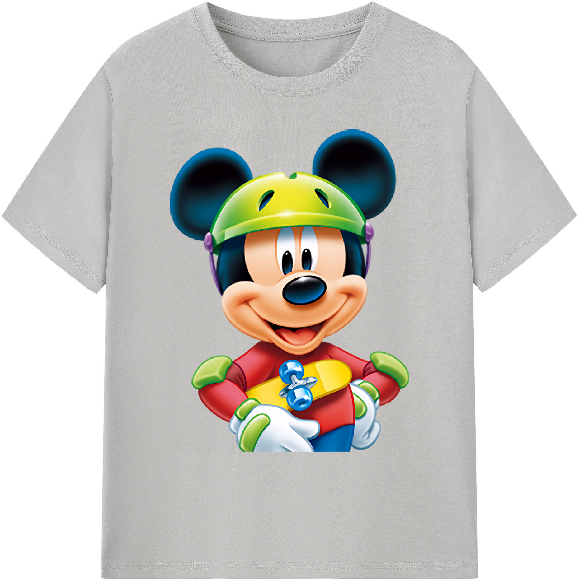 ミッキーマウス Mickey Mouse 綿100％ メンズ半袖Tシャツ｜肌触りやわらか＆通気性