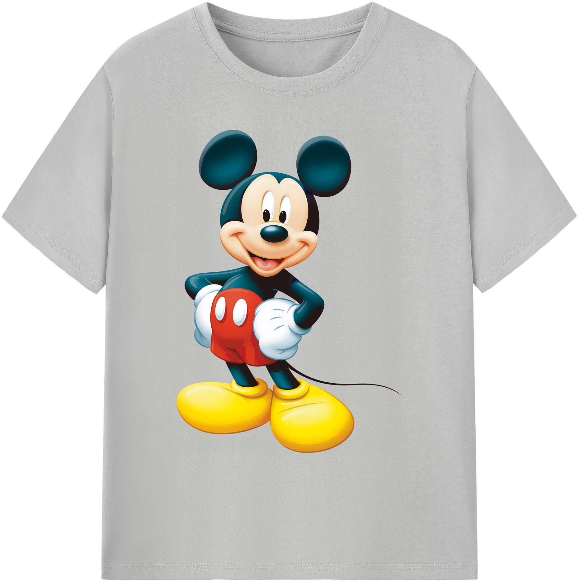 （画像用） ミッキーマウス Mickey Mouse 綿100％ メンズ半袖Tシャツ｜肌触りやわらか＆通気性