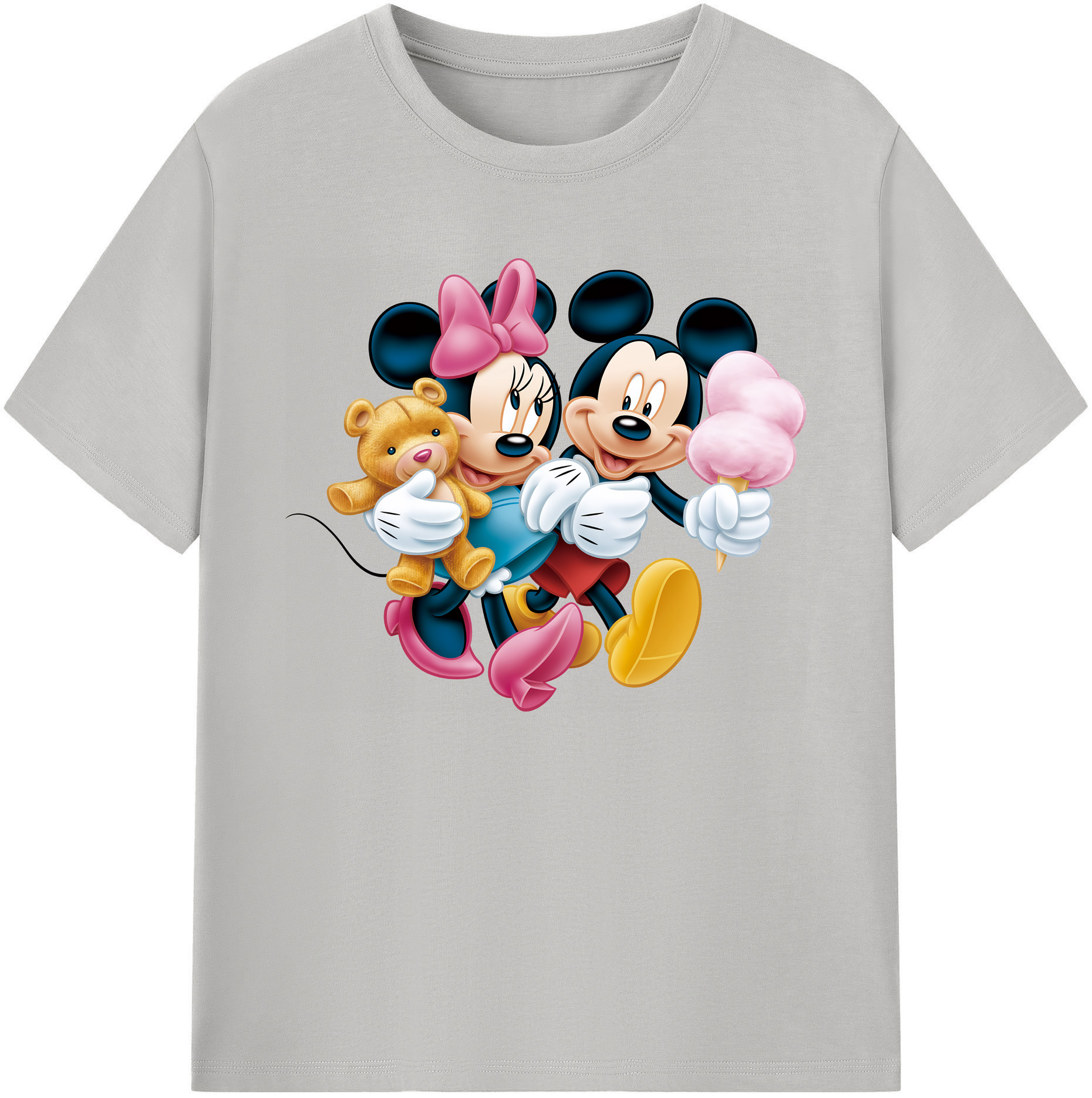ミッキーマウス Mickey Mouse 綿100％ メンズ半袖Tシャツ｜肌触りやわらか＆通気性