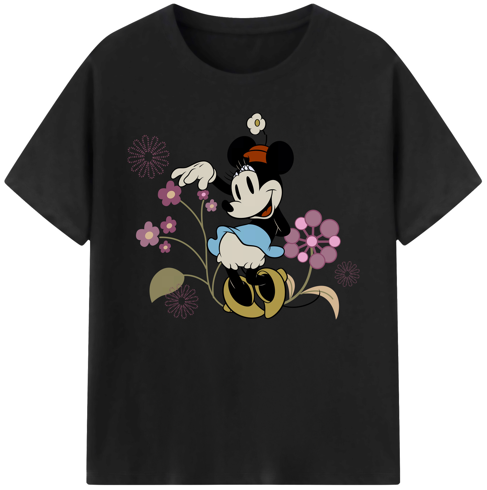 ミッキーマウス Mickey Mouse 綿100％ メンズ半袖Tシャツ｜肌触りやわらか＆通気性