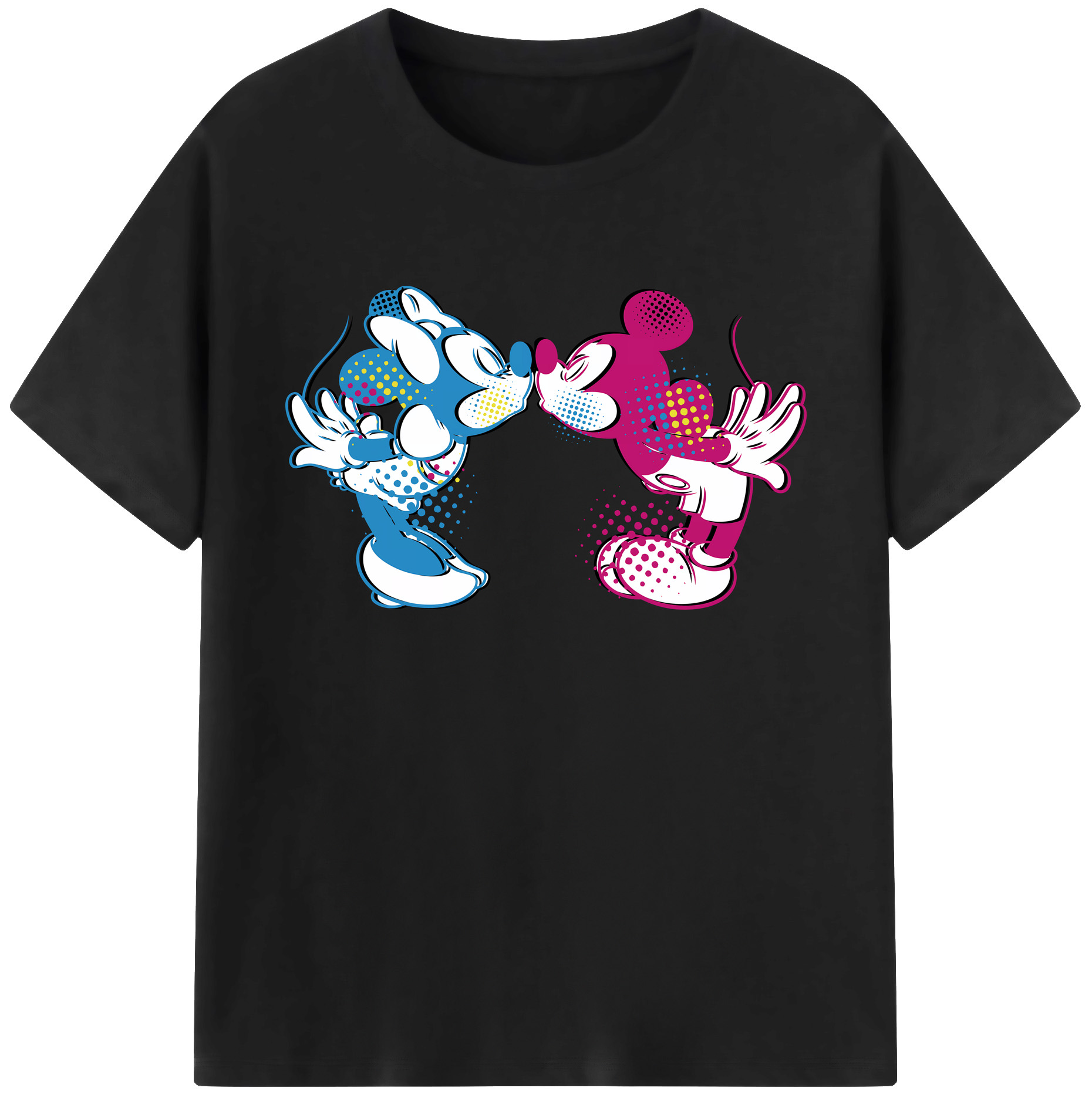 ミッキーマウス Mickey Mouse 綿100％ メンズ半袖Tシャツ｜肌触りやわらか＆通気性