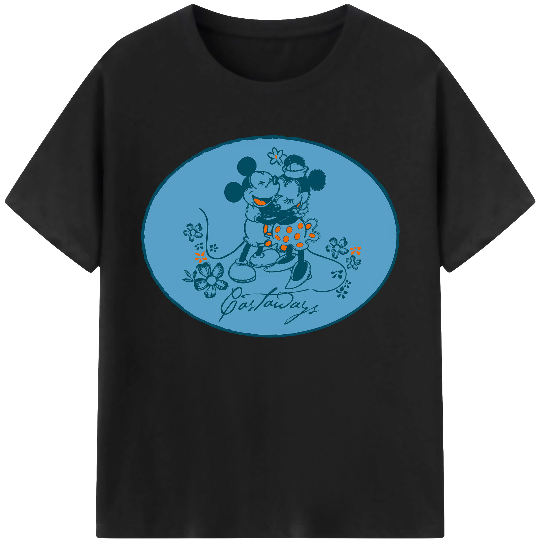 ミッキーマウス Mickey Mouse 綿100％ メンズ半袖Tシャツ｜肌触りやわらか＆通気性