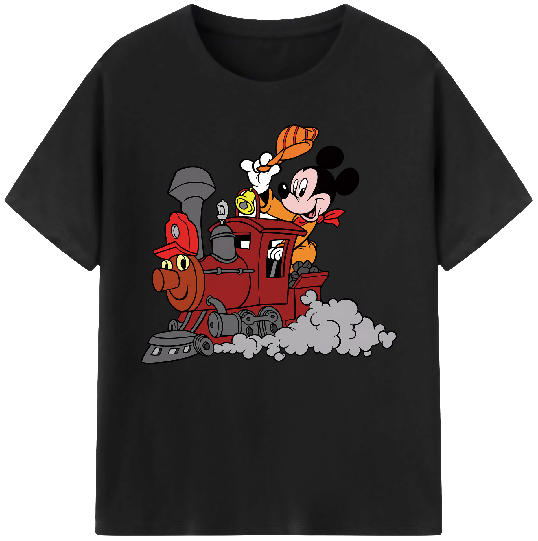 ミッキーマウス Mickey Mouse 綿100％ メンズ半袖Tシャツ｜肌触りやわらか＆通気性