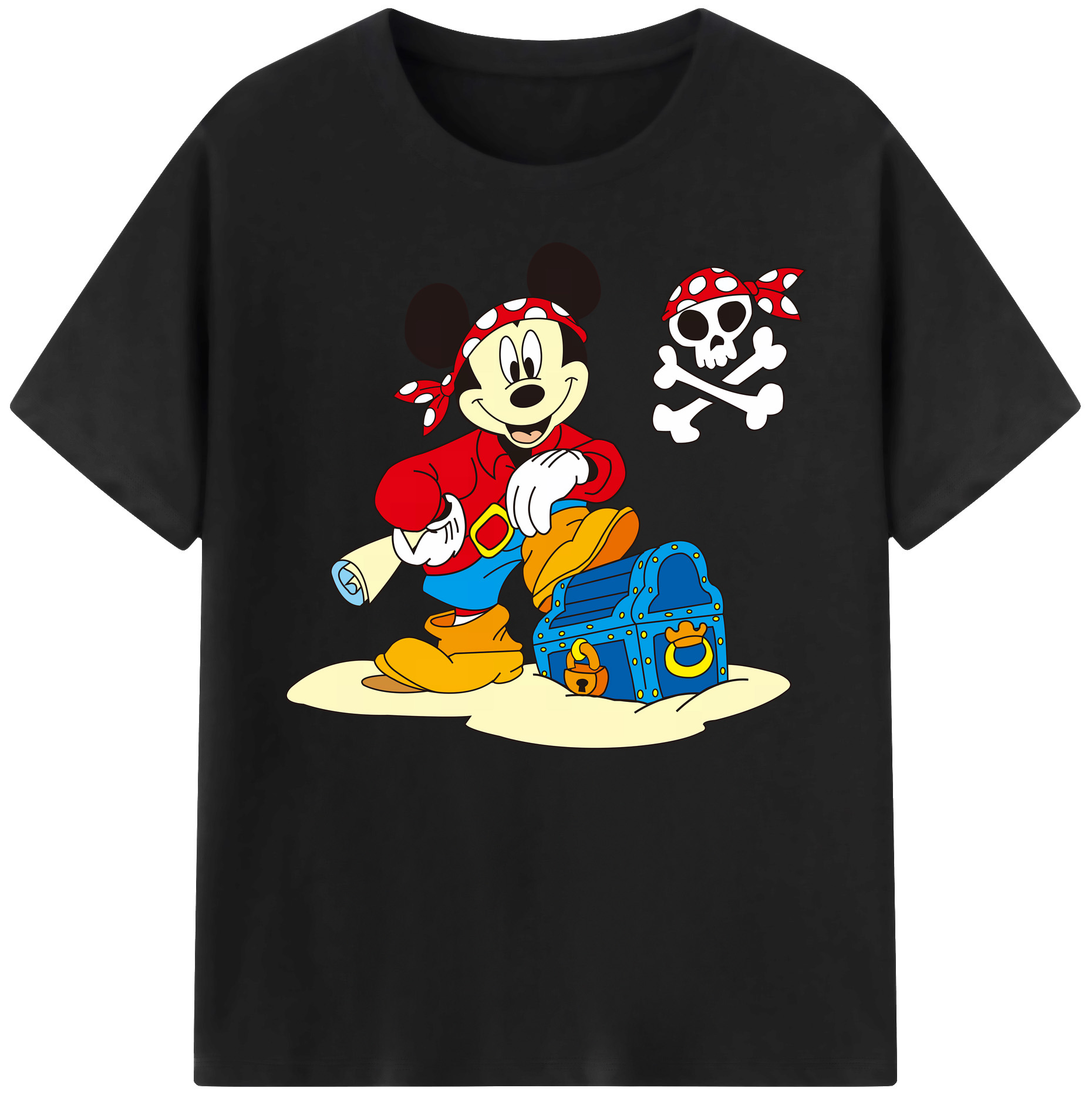 ミッキーマウス Mickey Mouse 綿100％ メンズ半袖Tシャツ｜肌触りやわらか＆通気性