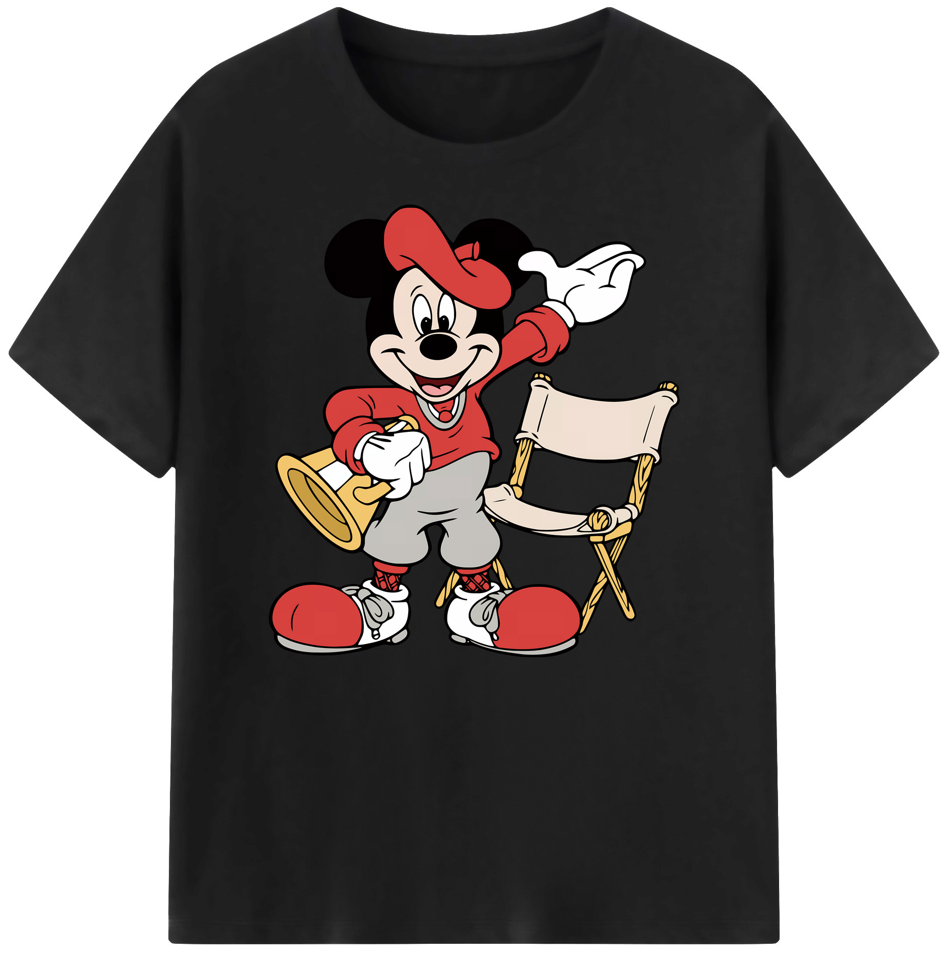 ミッキーマウス Mickey Mouse 綿100％ メンズ半袖Tシャツ｜肌触りやわらか＆通気性