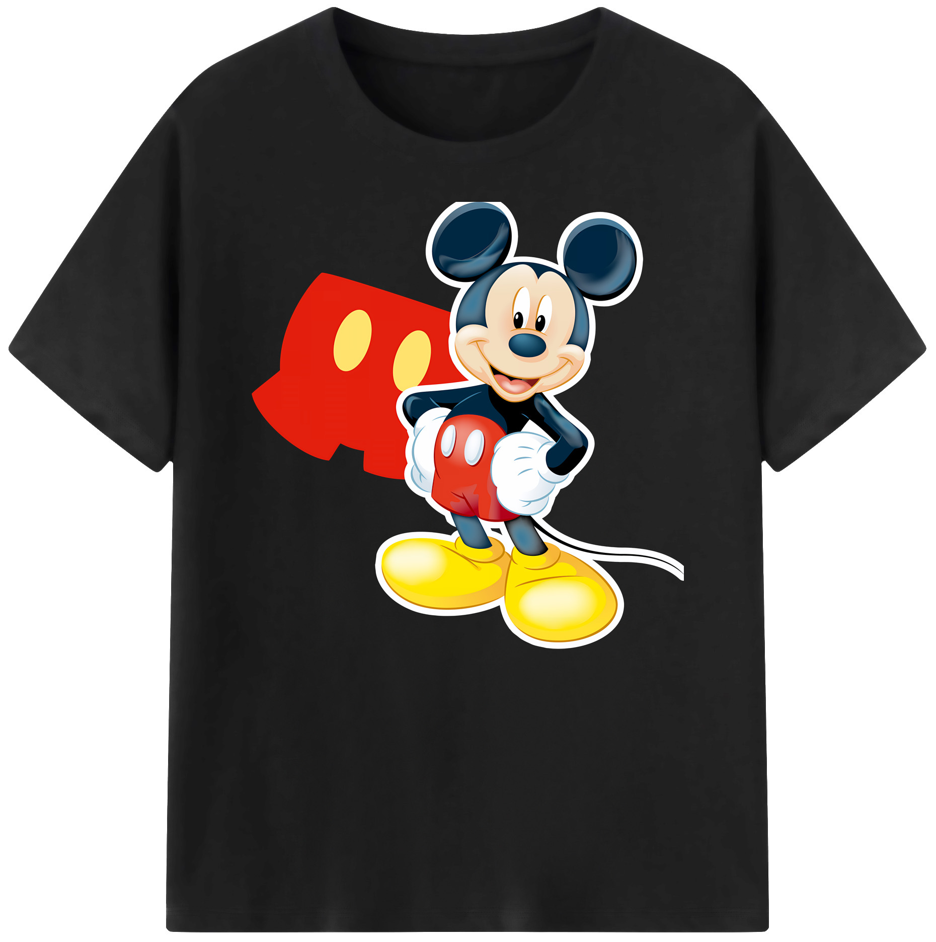ミッキーマウス Mickey Mouse 綿100％ メンズ半袖Tシャツ｜肌触りやわらか＆通気性