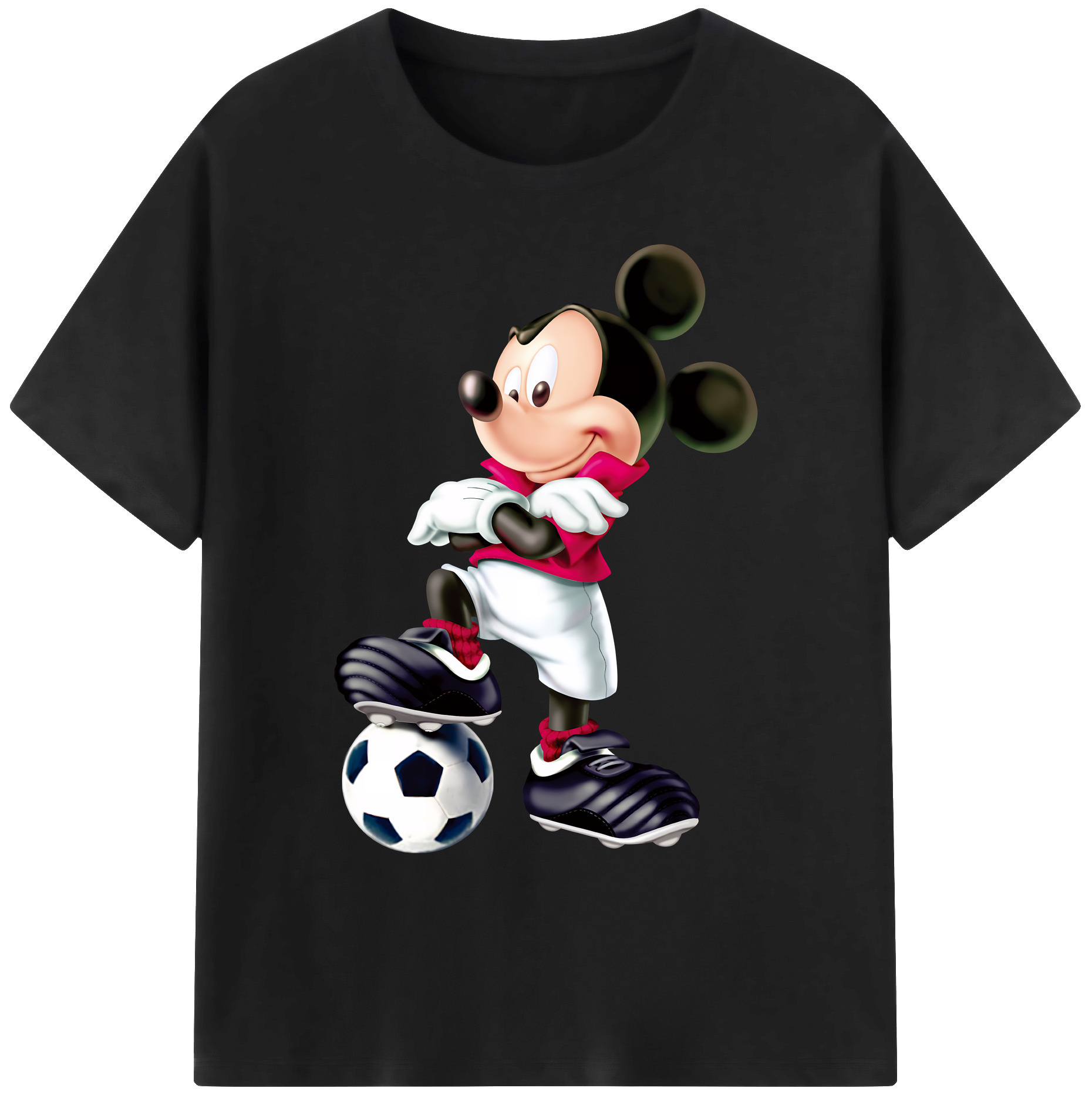 ミッキーマウス Mickey Mouse 綿100％ メンズ半袖Tシャツ｜肌触りやわらか＆通気性