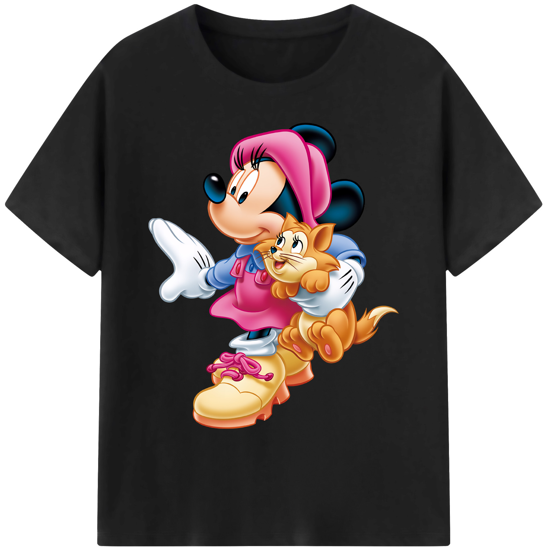 ミッキーマウス Mickey Mouse 綿100％ メンズ半袖Tシャツ｜肌触りやわらか＆通気性