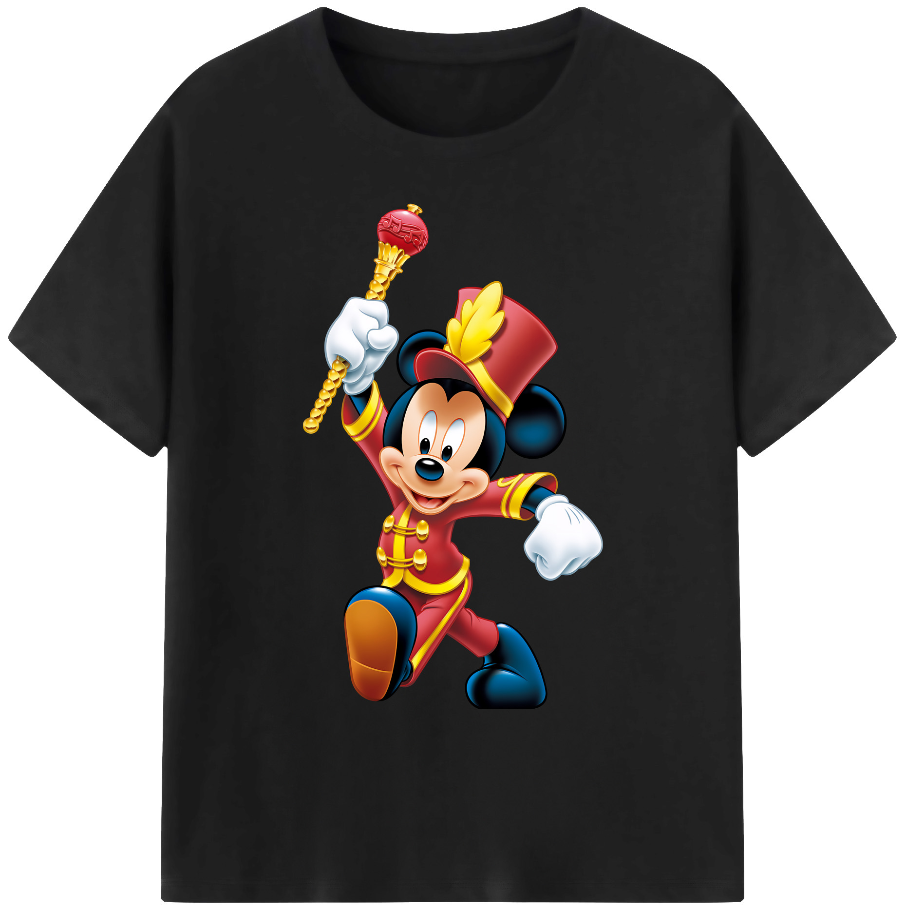 ミッキーマウス Mickey Mouse 綿100％ メンズ半袖Tシャツ｜肌触りやわらか＆通気性