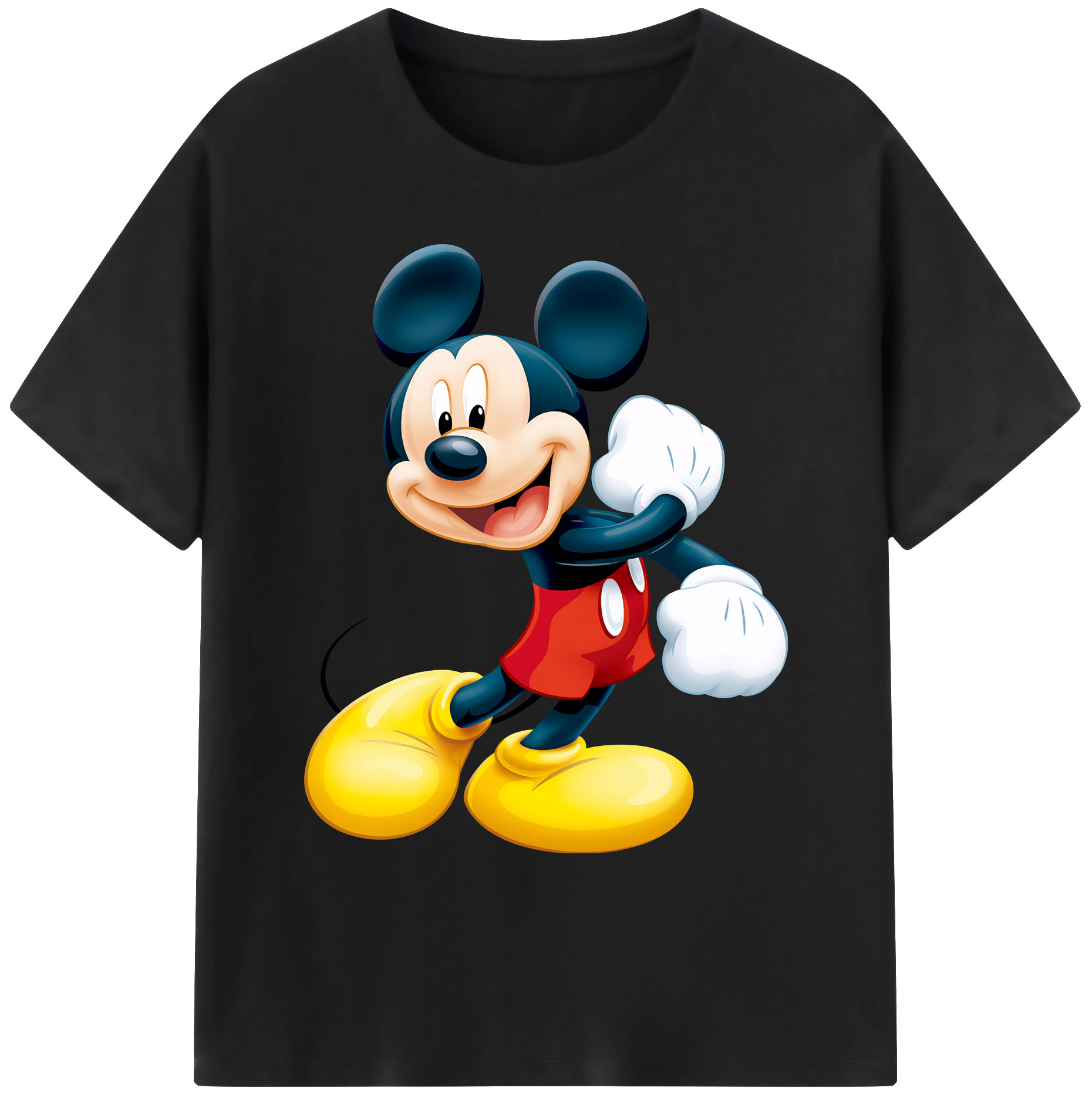 （画像用） ミッキーマウス Mickey Mouse 綿100％ メンズ半袖Tシャツ｜肌触りやわらか＆通気性