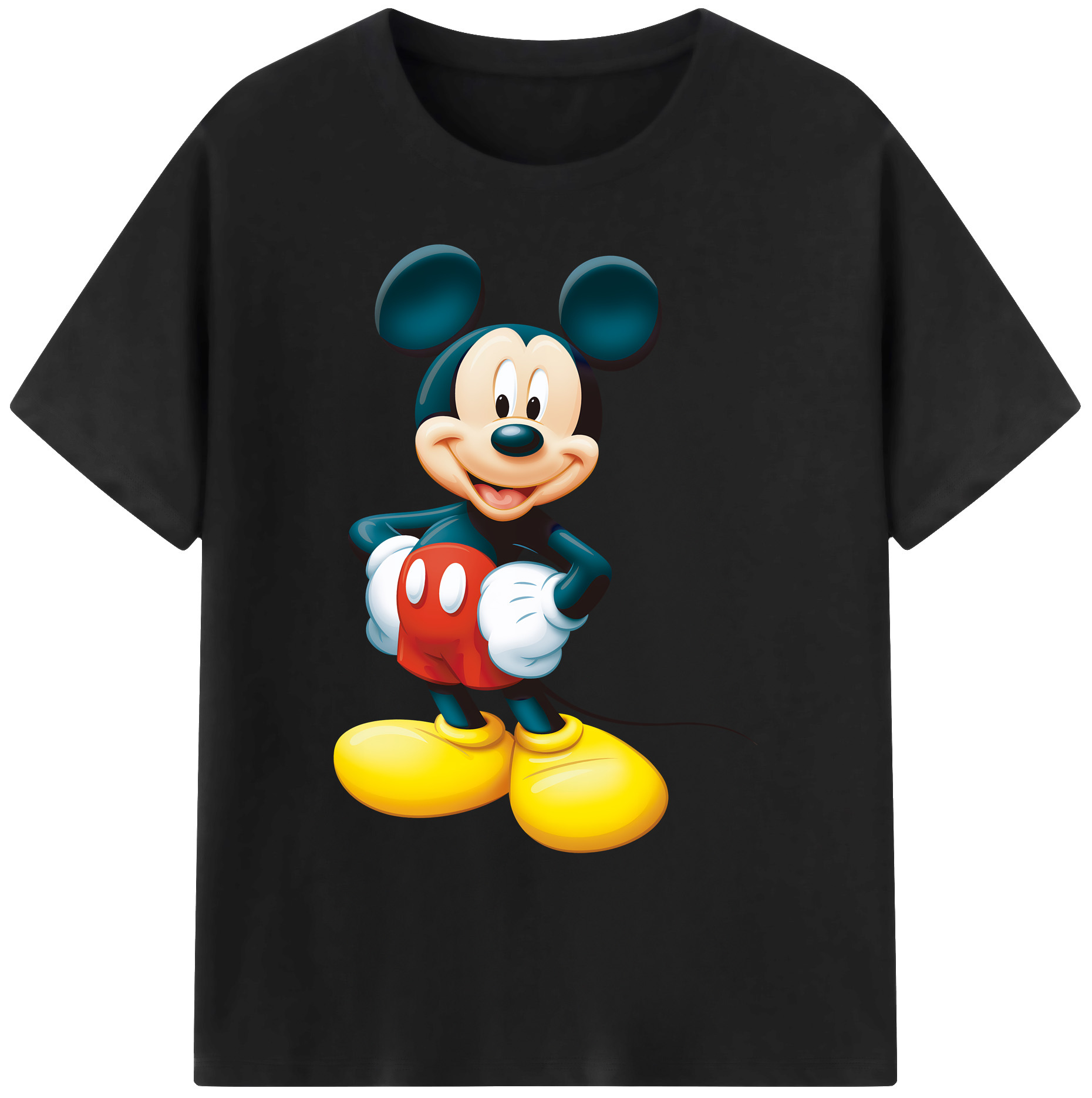 （画像用） ミッキーマウス Mickey Mouse 綿100％ メンズ半袖Tシャツ｜肌触りやわらか＆通気性