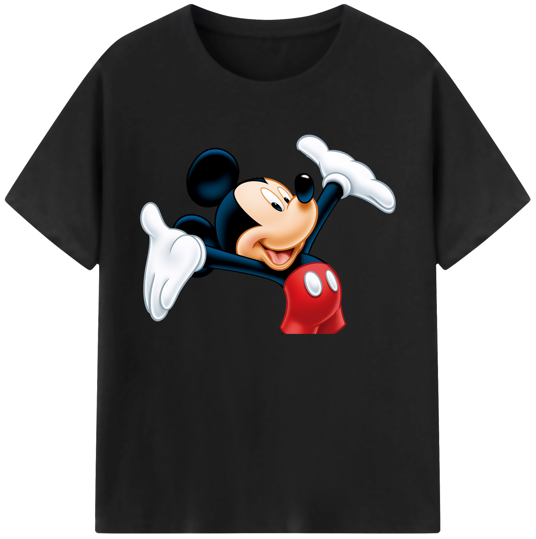 ミッキーマウス Mickey Mouse 綿100％ メンズ半袖Tシャツ｜肌触りやわらか＆通気性