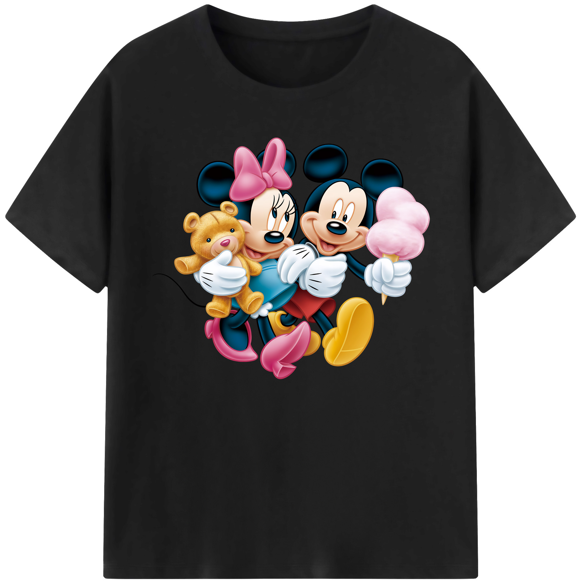 ミッキーマウス Mickey Mouse 綿100％ メンズ半袖Tシャツ｜肌触りやわらか＆通気性