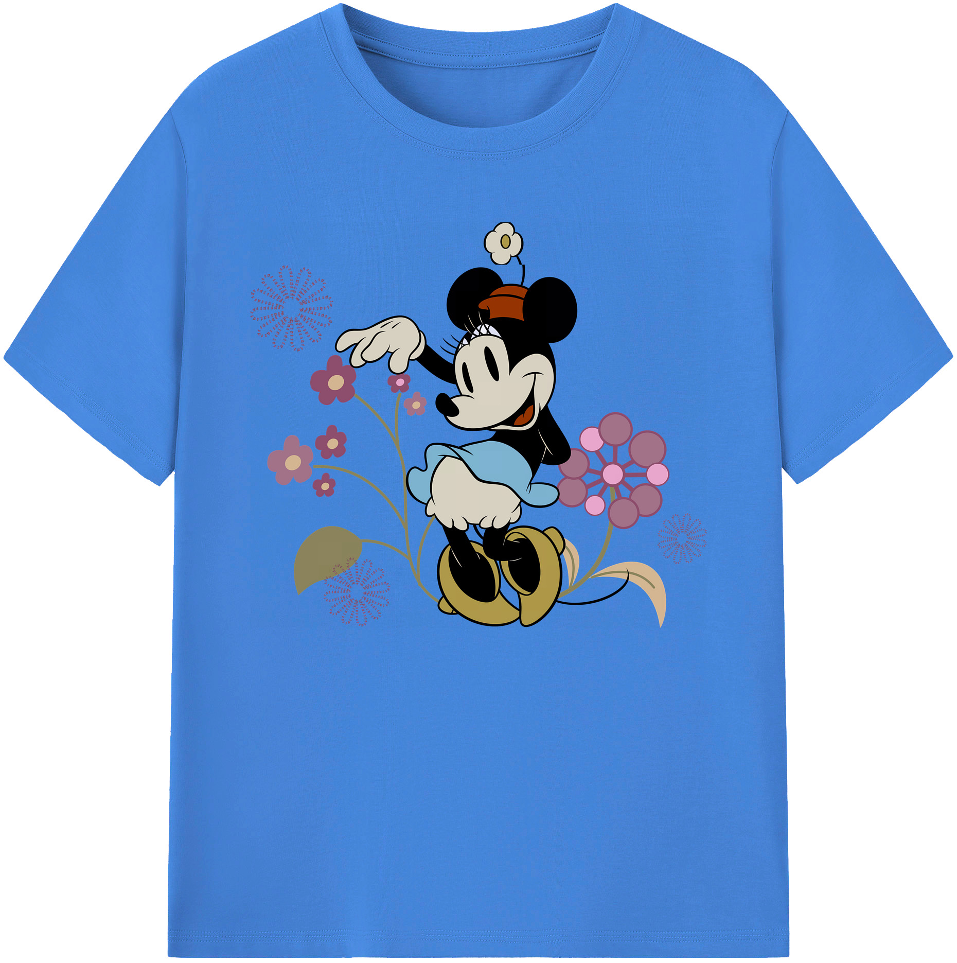 ミッキーマウス Mickey Mouse 綿100％ メンズ半袖Tシャツ｜肌触りやわらか＆通気性