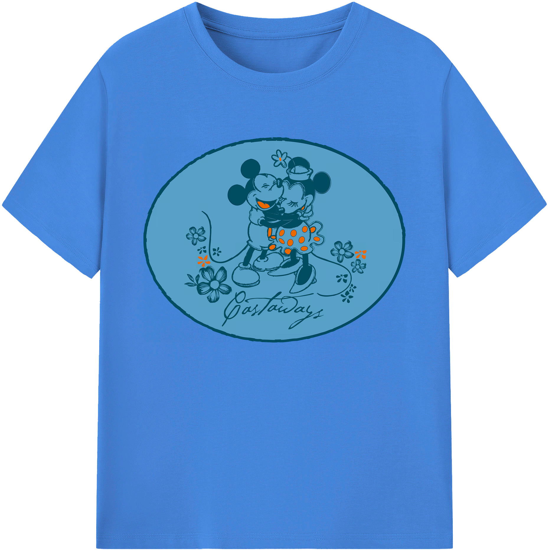 ミッキーマウス Mickey Mouse 綿100％ メンズ半袖Tシャツ｜肌触りやわらか＆通気性