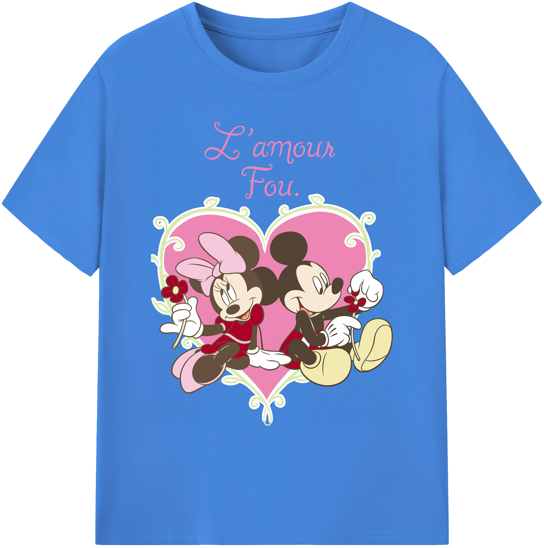 ミッキーマウス Mickey Mouse 綿100％ メンズ半袖Tシャツ｜肌触りやわらか＆通気性