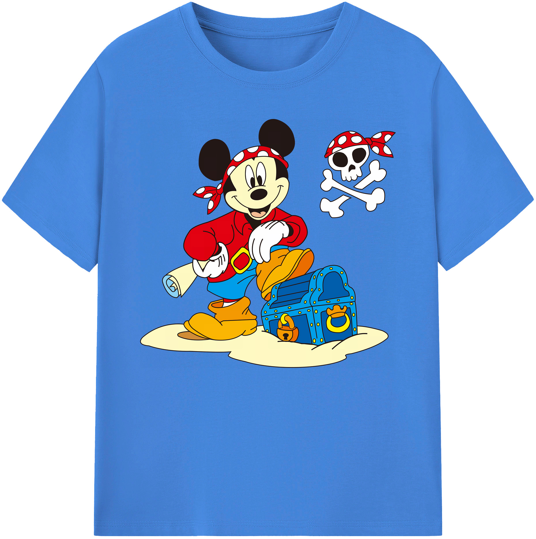 ミッキーマウス Mickey Mouse 綿100％ メンズ半袖Tシャツ｜肌触りやわらか＆通気性