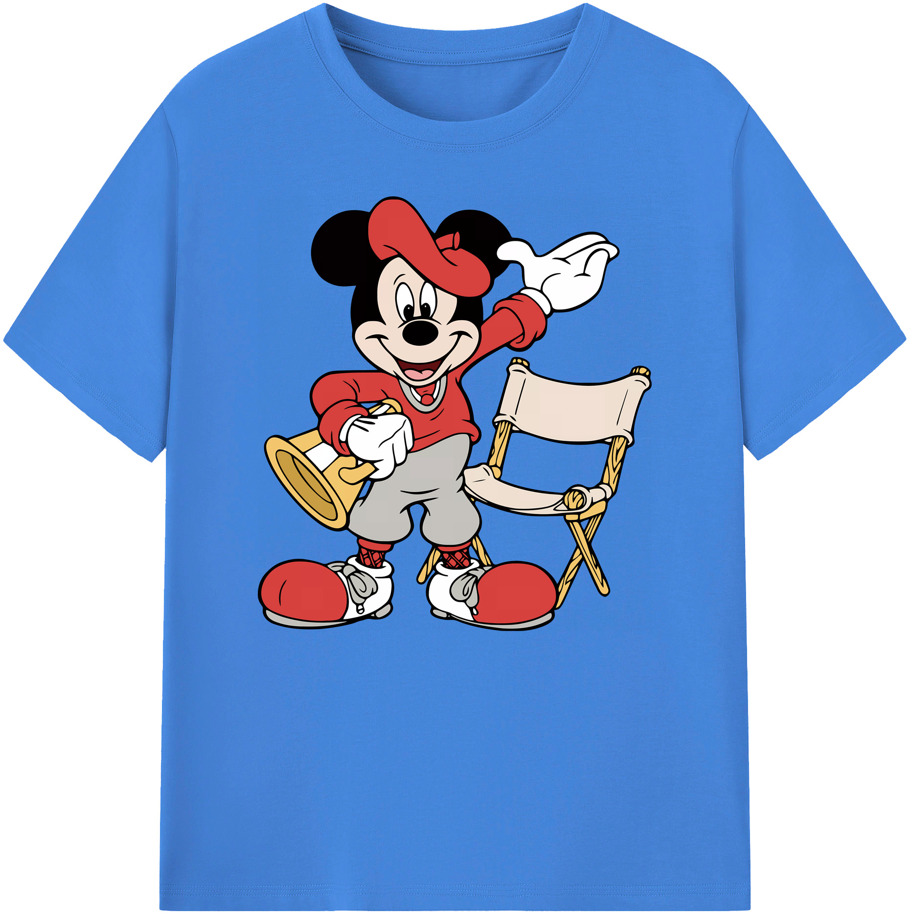 ミッキーマウス Mickey Mouse 綿100％ メンズ半袖Tシャツ｜肌触りやわらか＆通気性