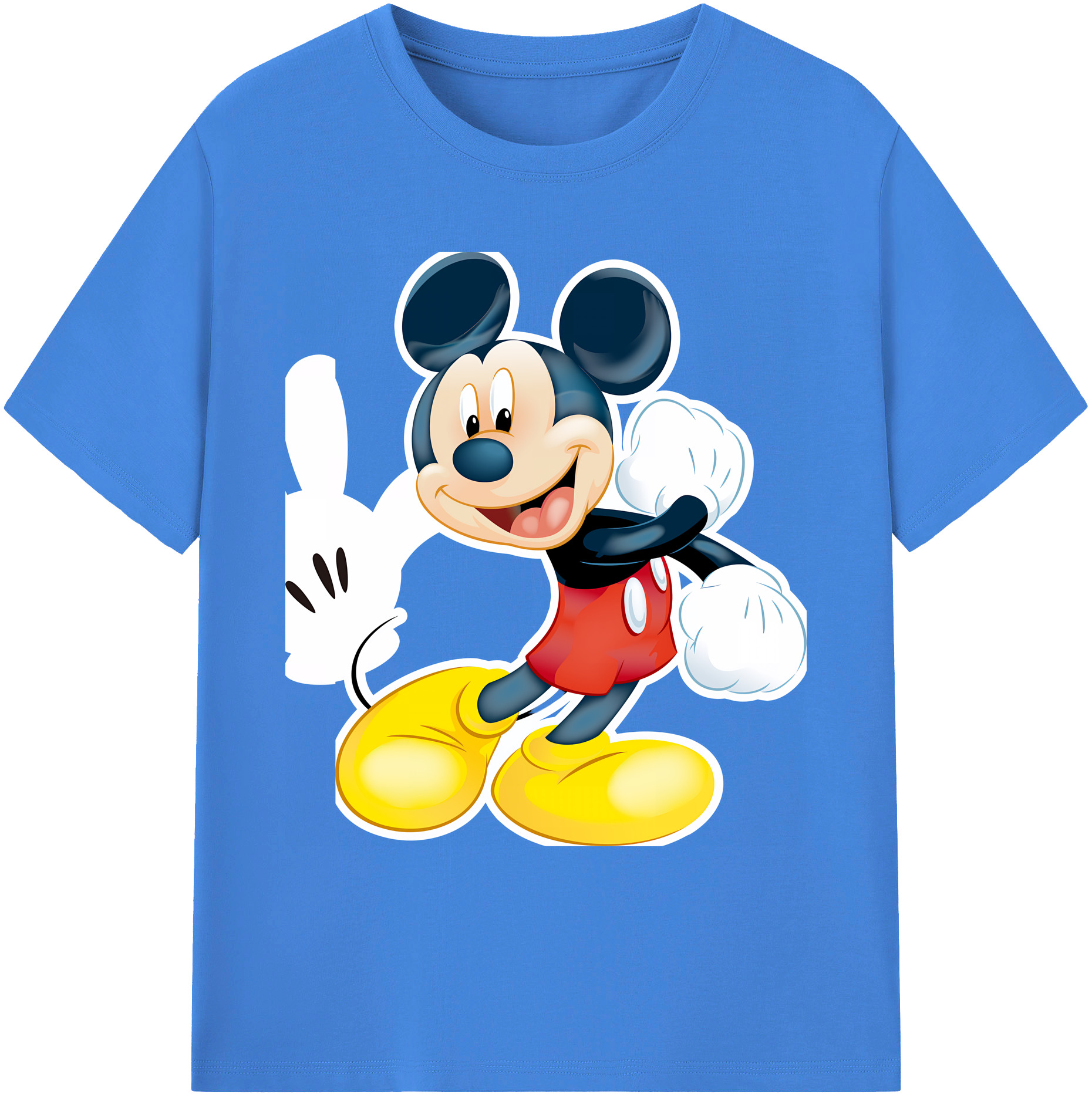 ミッキーマウス Mickey Mouse 綿100％ メンズ半袖Tシャツ｜肌触りやわらか＆通気性