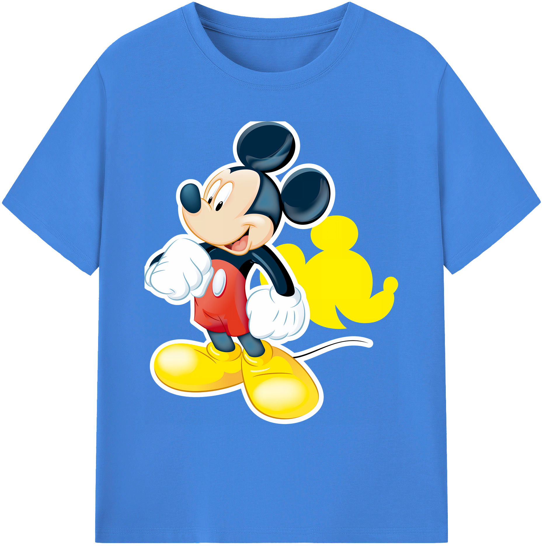 ミッキーマウス Mickey Mouse 綿100％ メンズ半袖Tシャツ｜肌触りやわらか＆通気性