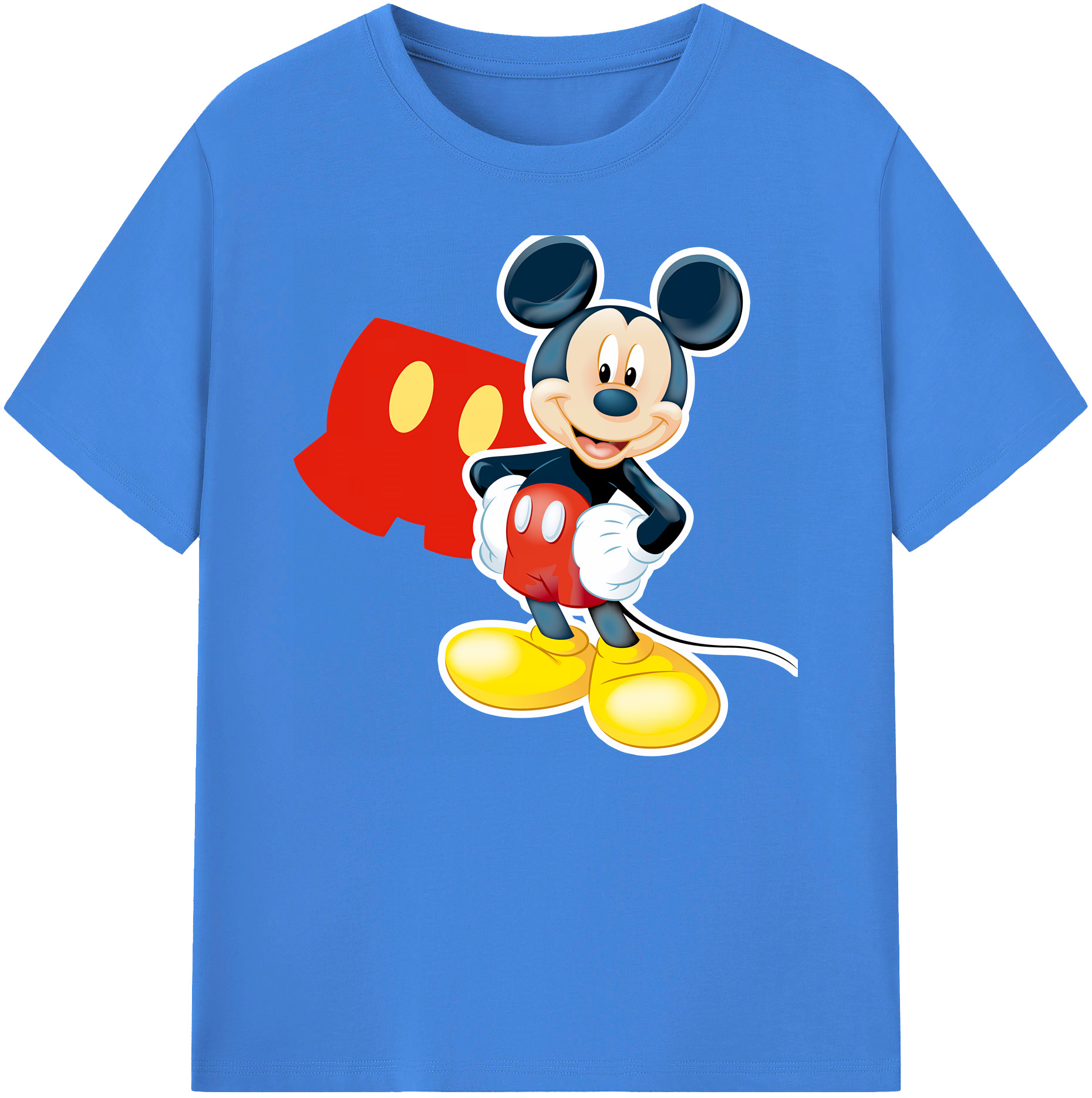 ミッキーマウス Mickey Mouse 綿100％ メンズ半袖Tシャツ｜肌触りやわらか＆通気性