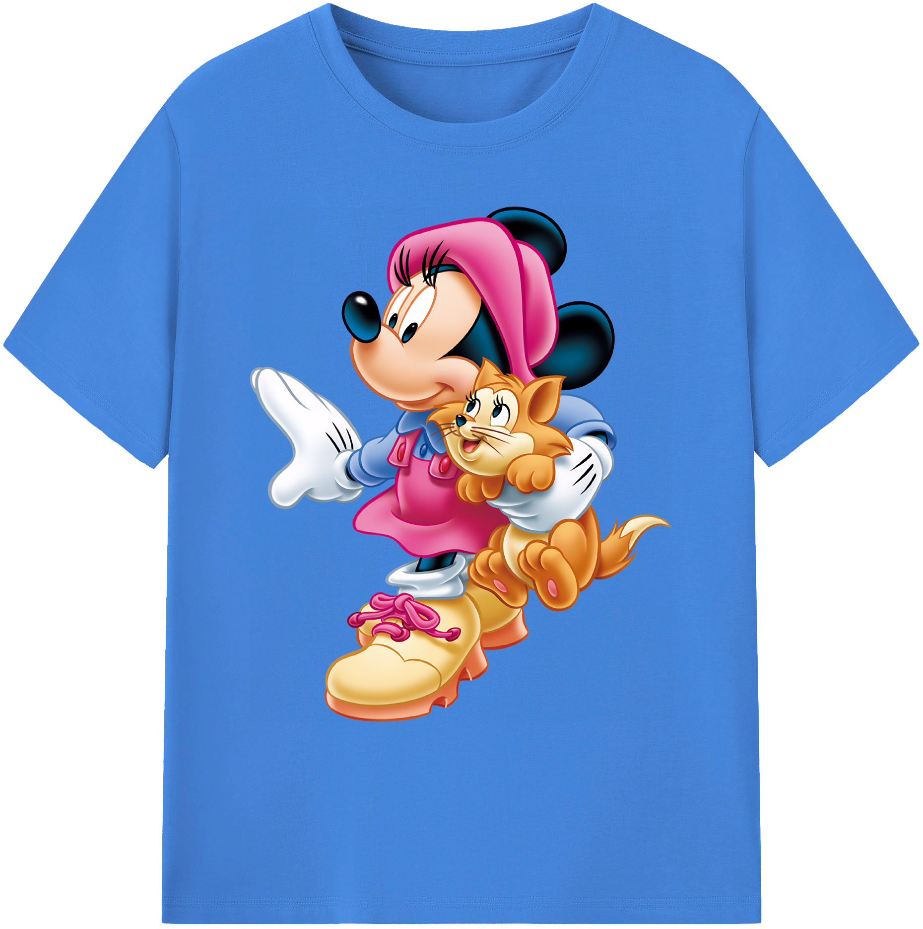 ミッキーマウス Mickey Mouse 綿100％ メンズ半袖Tシャツ｜肌触りやわらか＆通気性