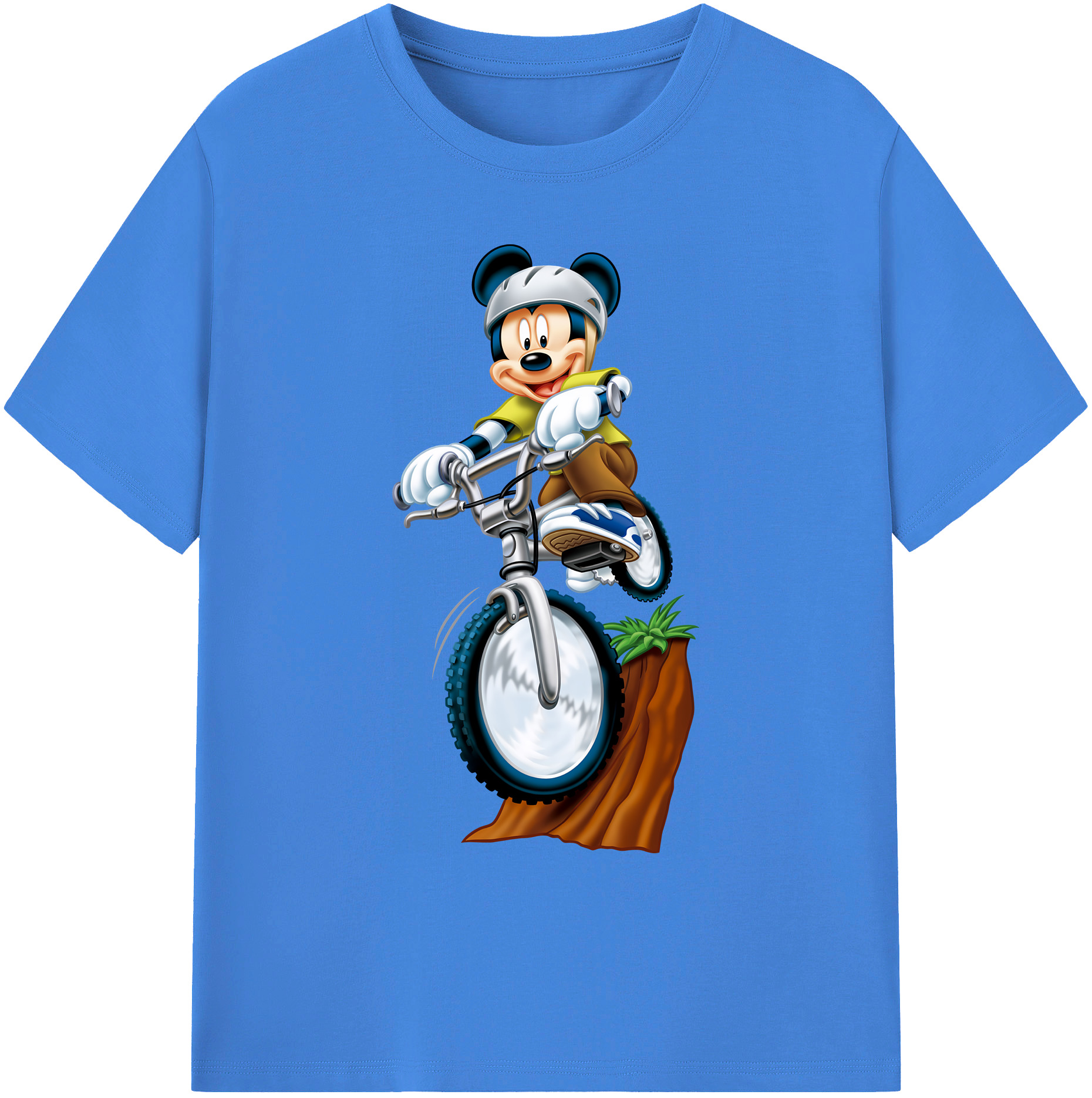 ミッキーマウス Mickey Mouse 綿100％ メンズ半袖Tシャツ｜肌触りやわらか＆通気性