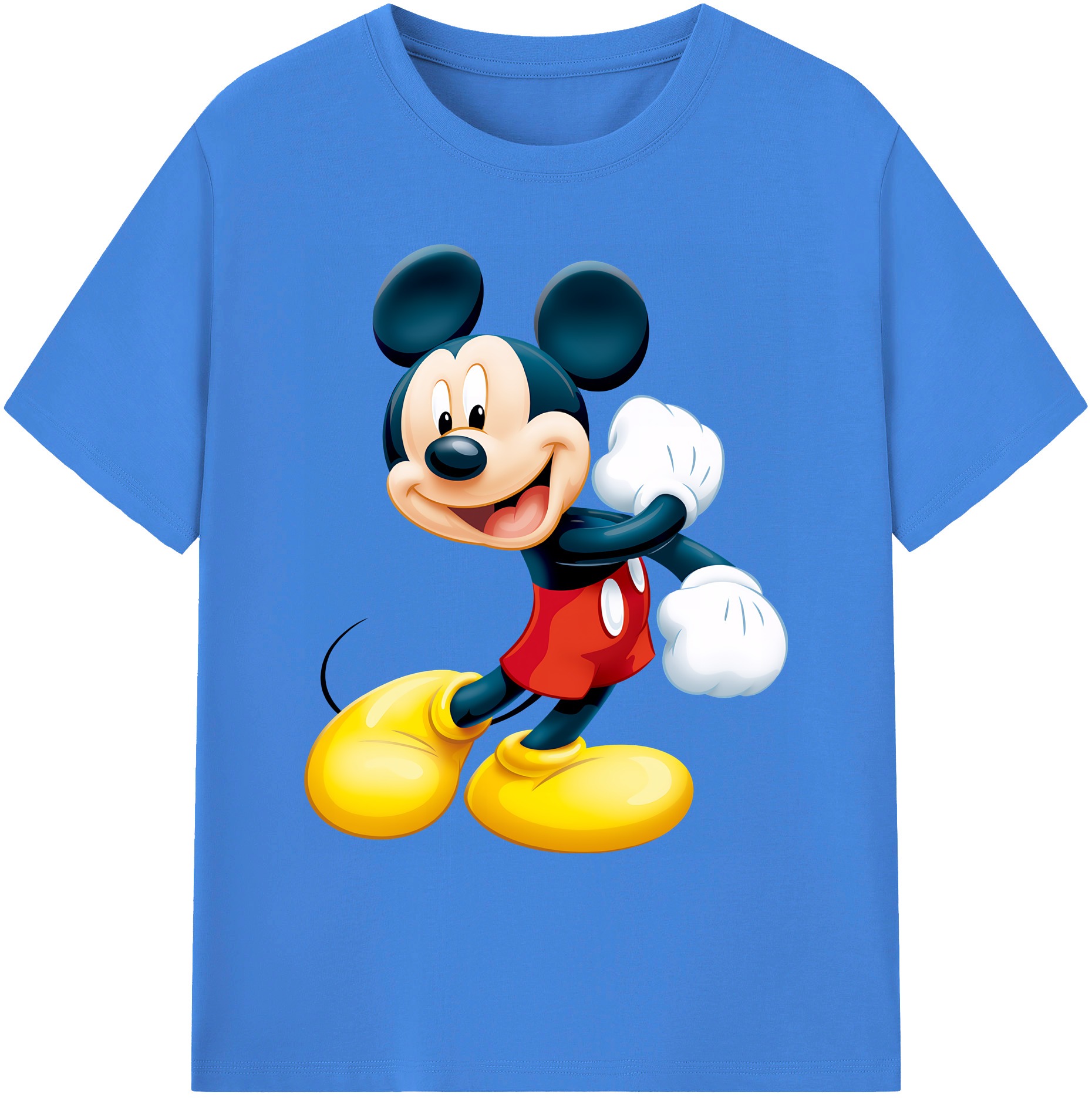 （画像用） ミッキーマウス Mickey Mouse 綿100％ メンズ半袖Tシャツ｜肌触りやわらか＆通気性