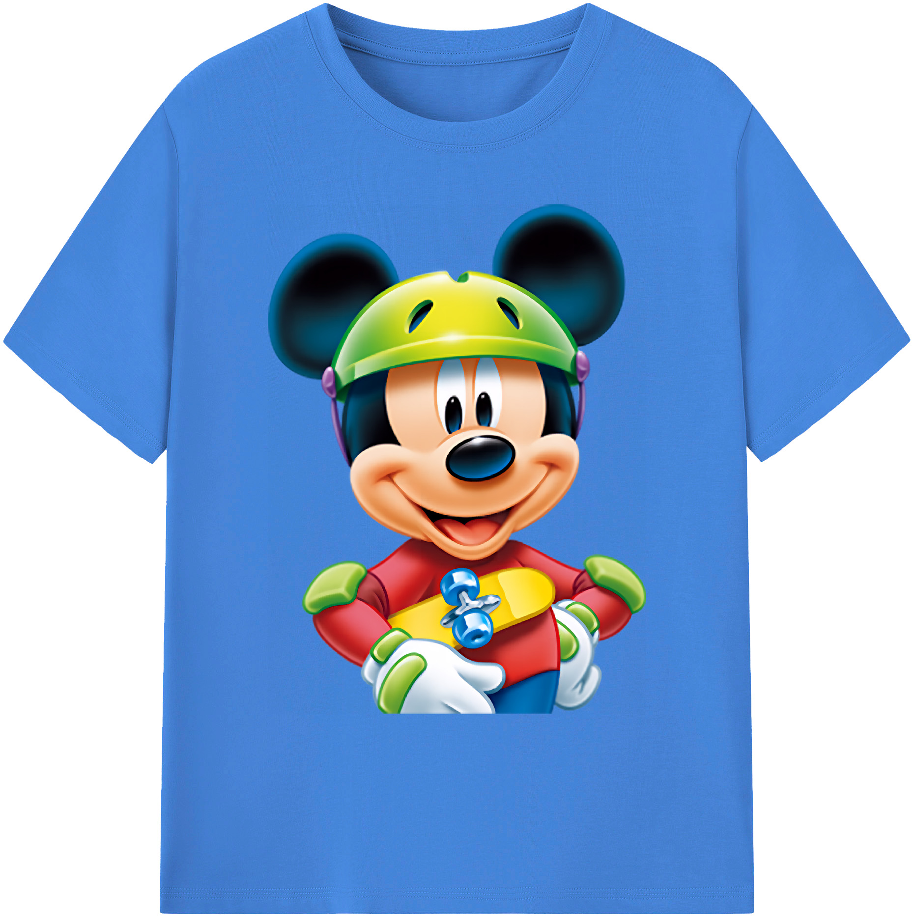 ミッキーマウス Mickey Mouse 綿100％ メンズ半袖Tシャツ｜肌触りやわらか＆通気性