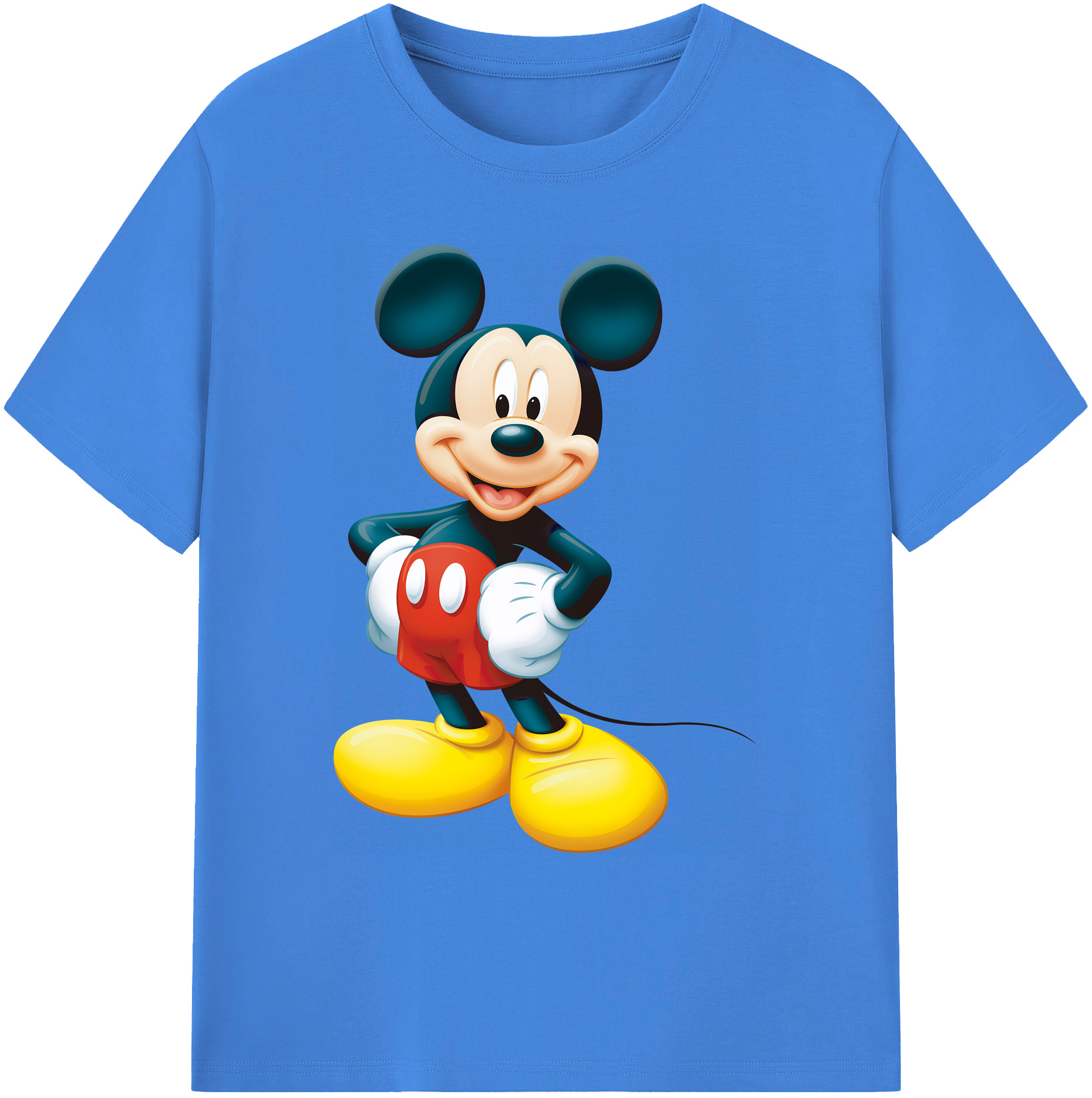（画像用） ミッキーマウス Mickey Mouse 綿100％ メンズ半袖Tシャツ｜肌触りやわらか＆通気性
